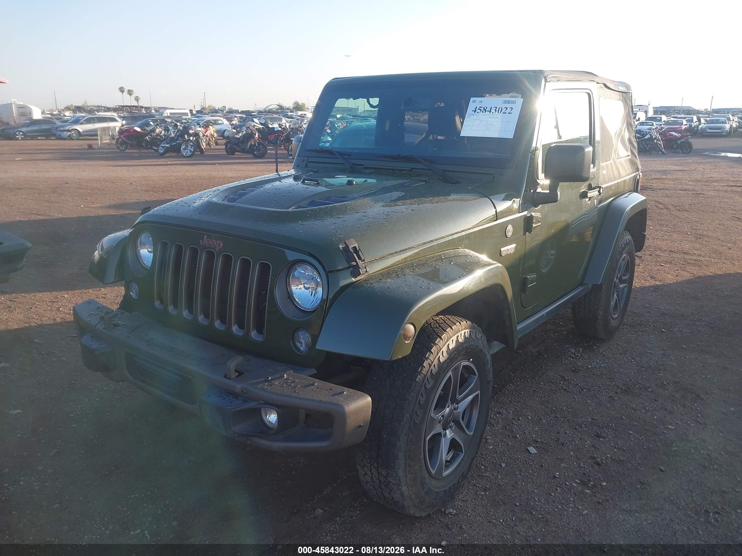 2016 Jeep Wrangler 75th Anniversary Green vin: 1C4AJWBG0GL236915