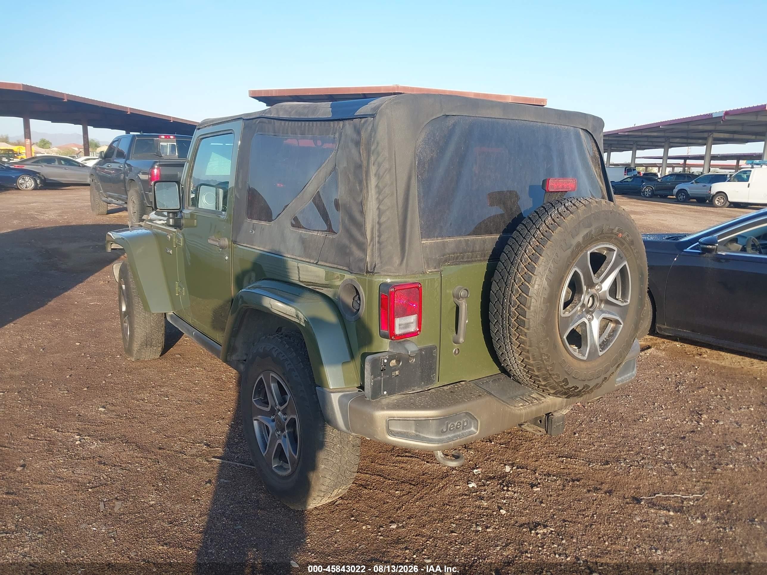 2016 Jeep Wrangler 75th Anniversary Green vin: 1C4AJWBG0GL236915