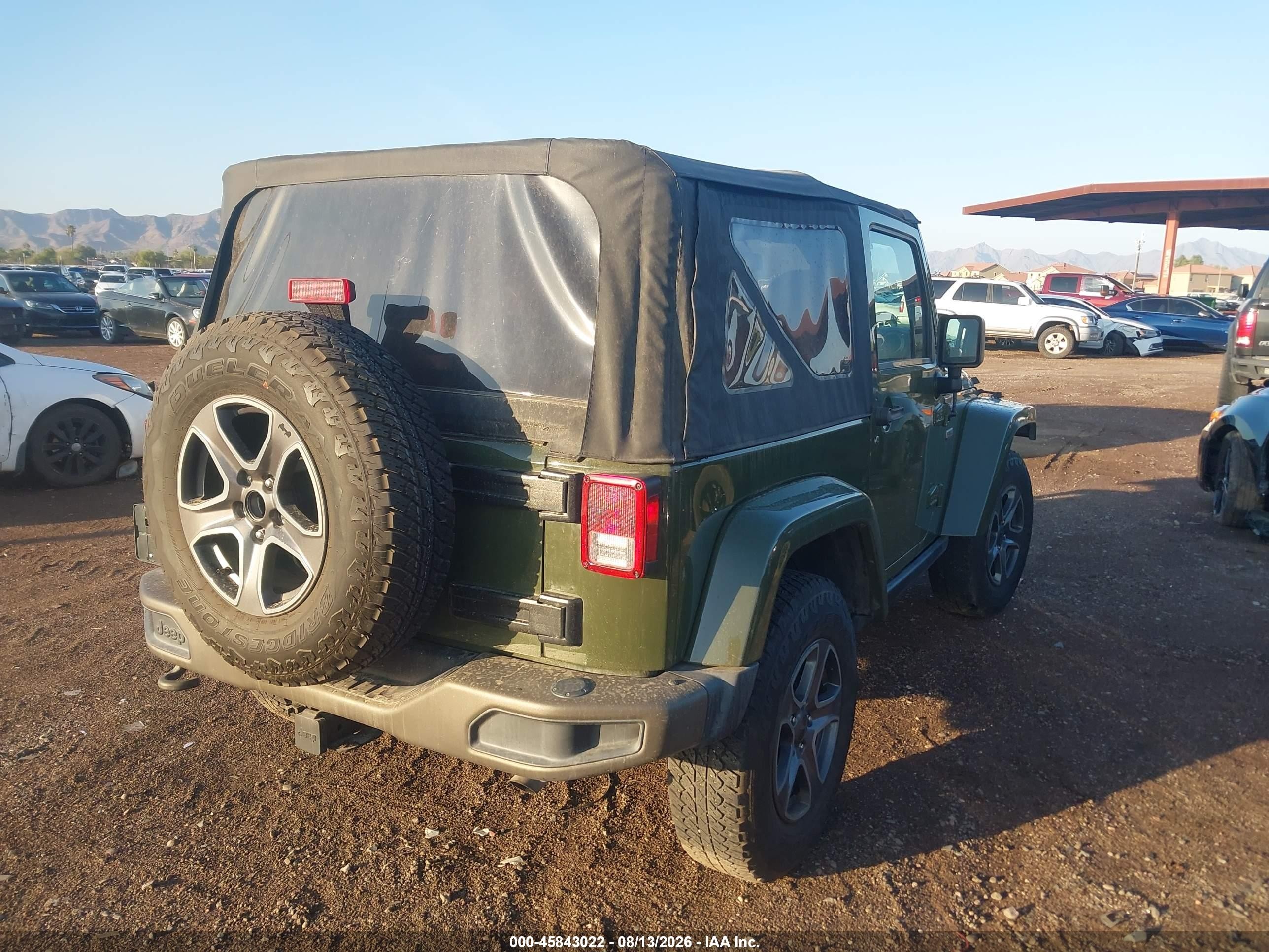 2016 Jeep Wrangler 75th Anniversary Green vin: 1C4AJWBG0GL236915