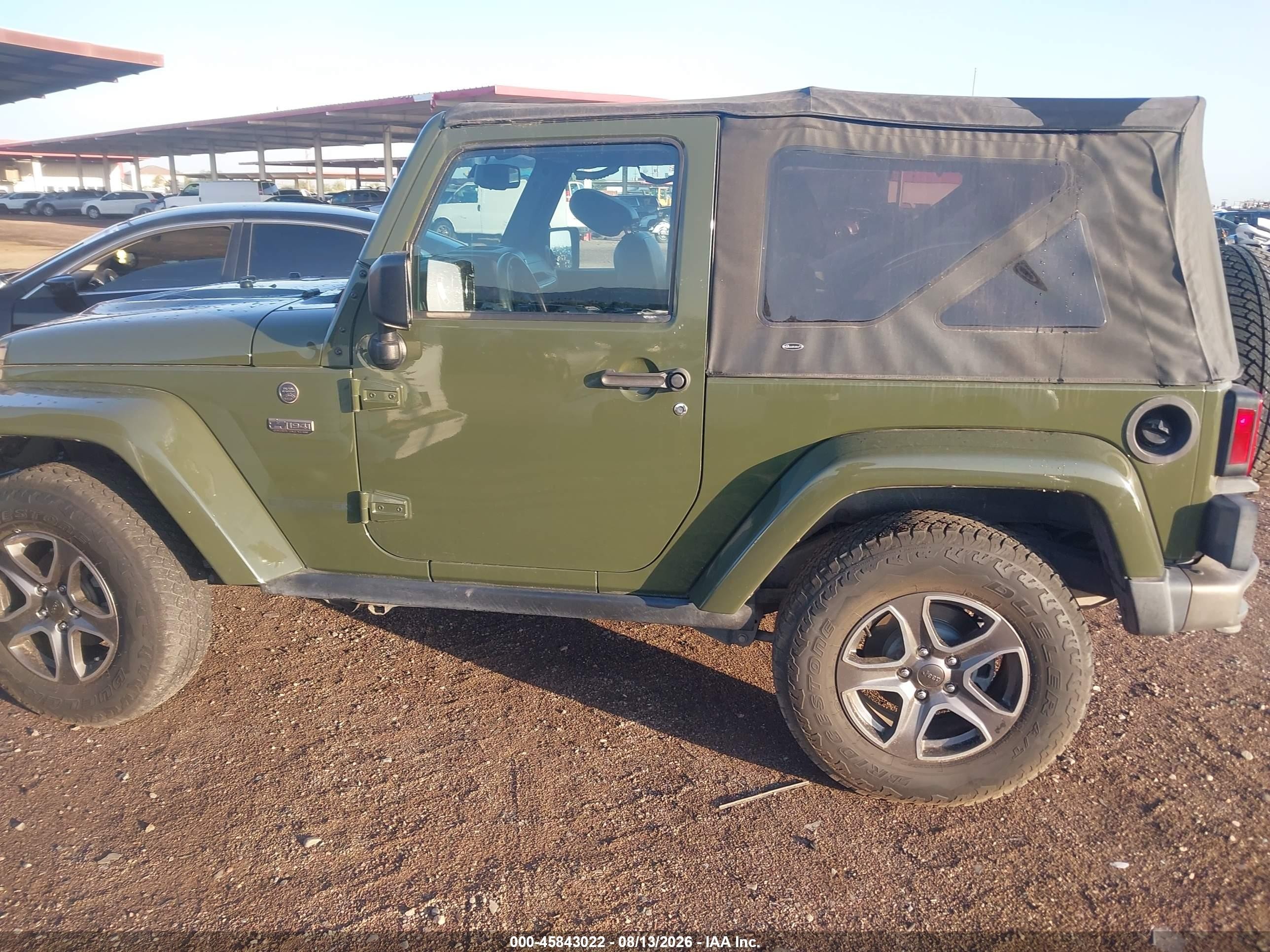 2016 Jeep Wrangler 75th Anniversary Green vin: 1C4AJWBG0GL236915