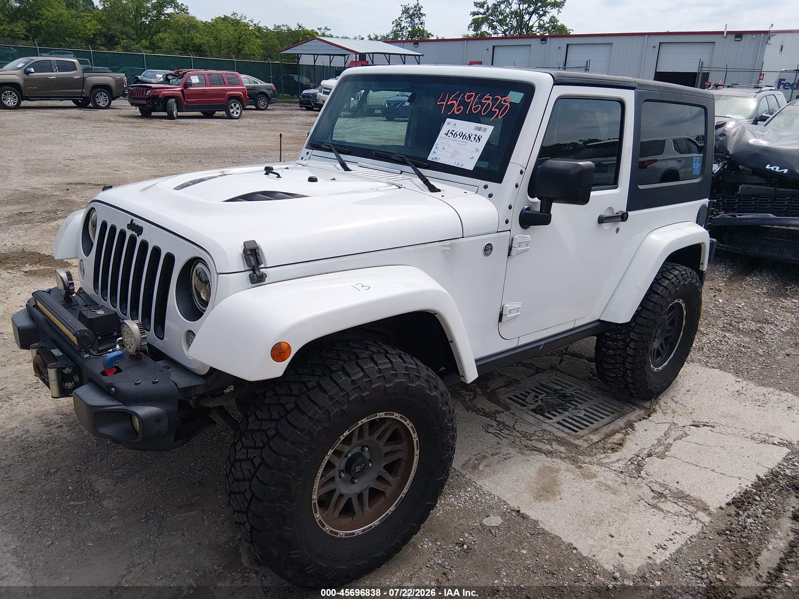 2015 Jeep Wrangler Wrangler X White vin: 1C4AJWBG1FL583684