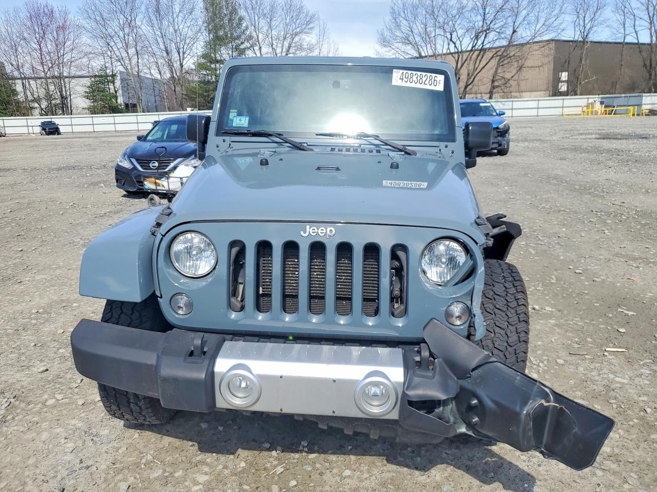 2015 Jeep Wrangler Sahara Gray vin: 1C4AJWBG2FL620497