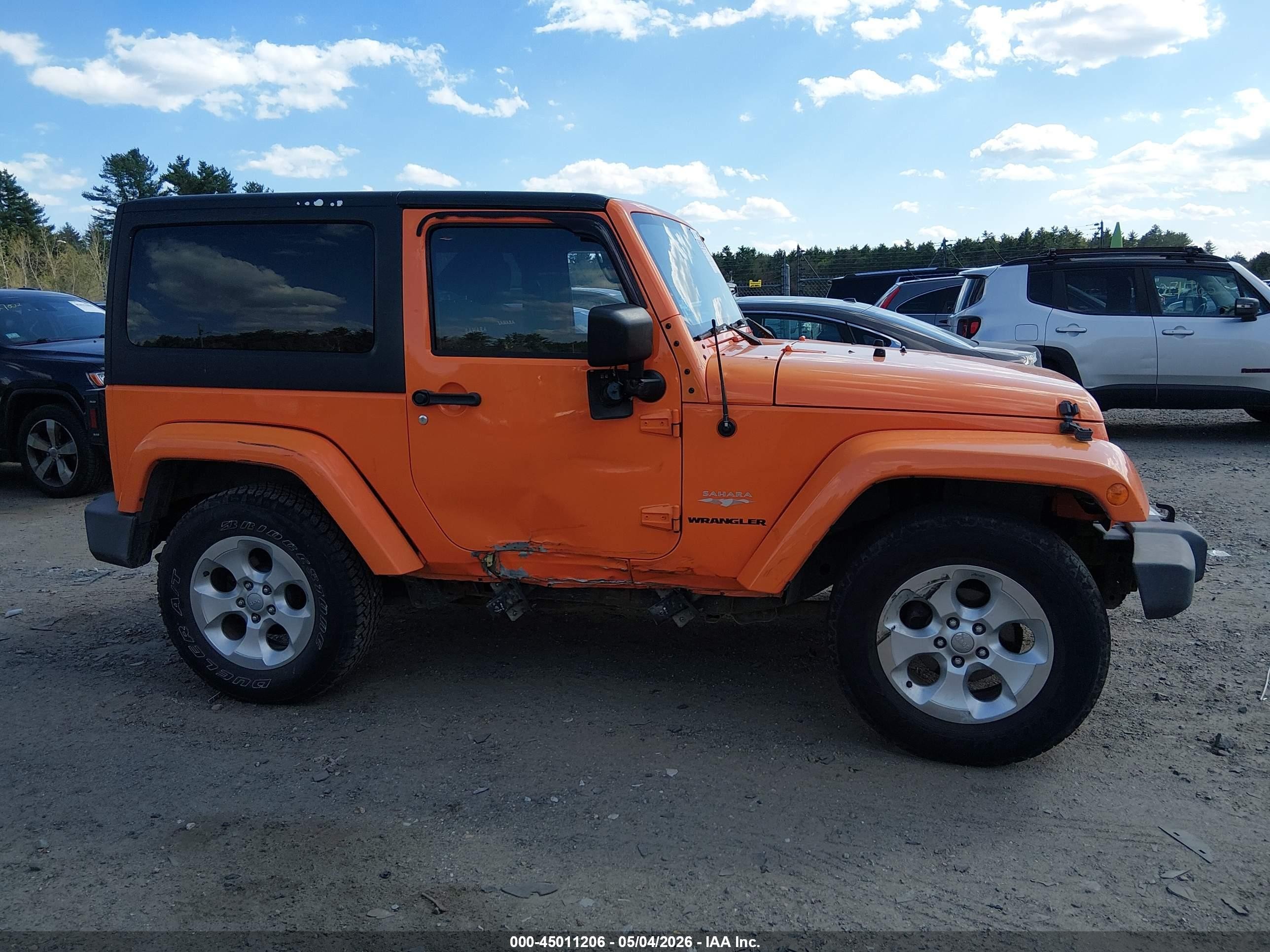 2013 Jeep Wrangler Sahara Оранжевый vin: 1C4AJWBG5DL533464