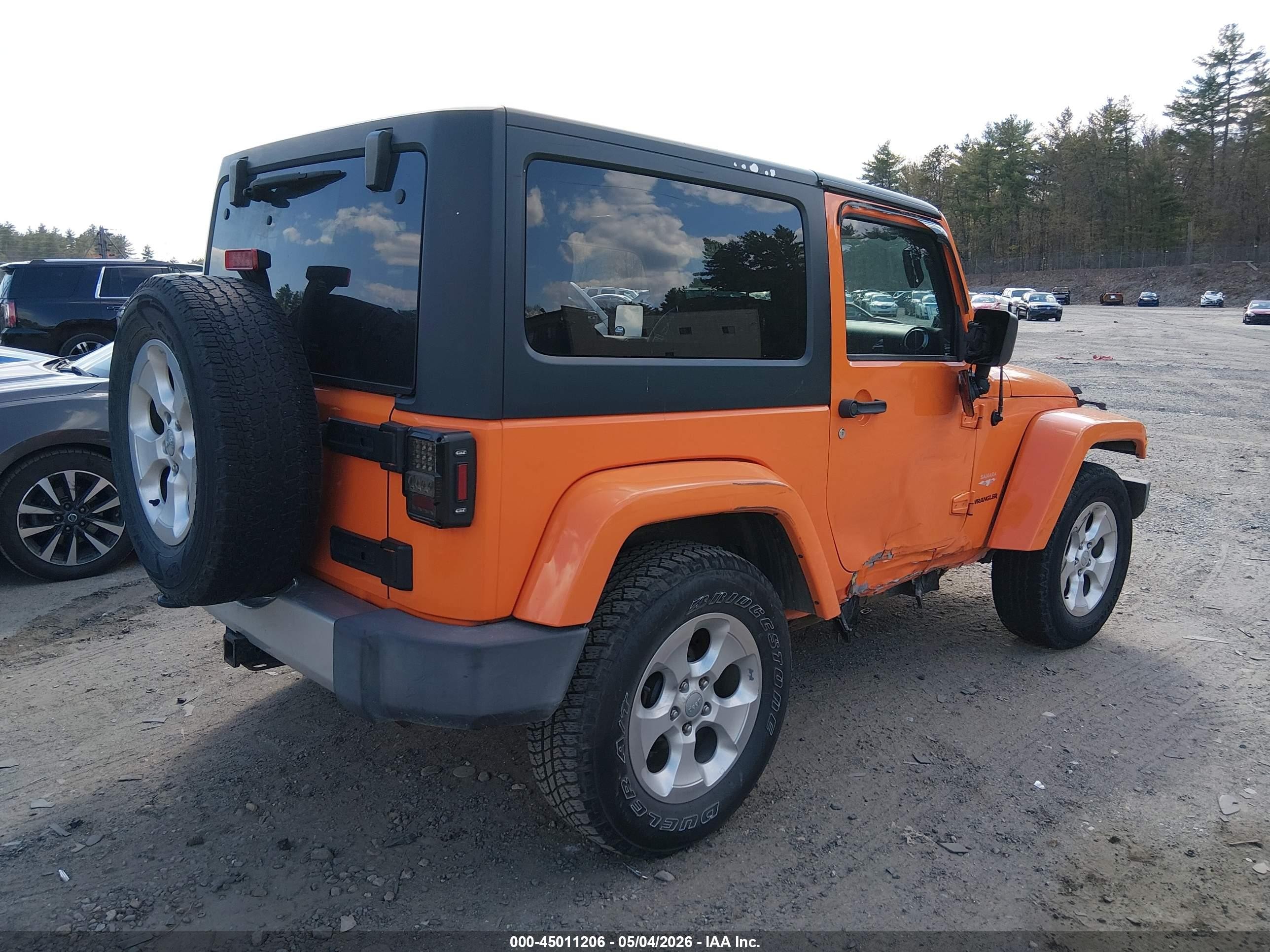 2013 Jeep Wrangler Sahara Оранжевый vin: 1C4AJWBG5DL533464
