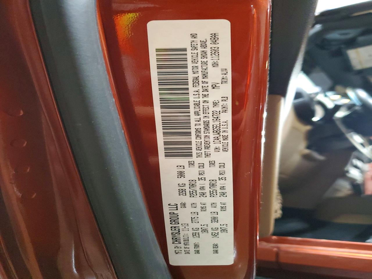 2014 Jeep Wrangler Sahara Orange vin: 1C4AJWBG5EL164722