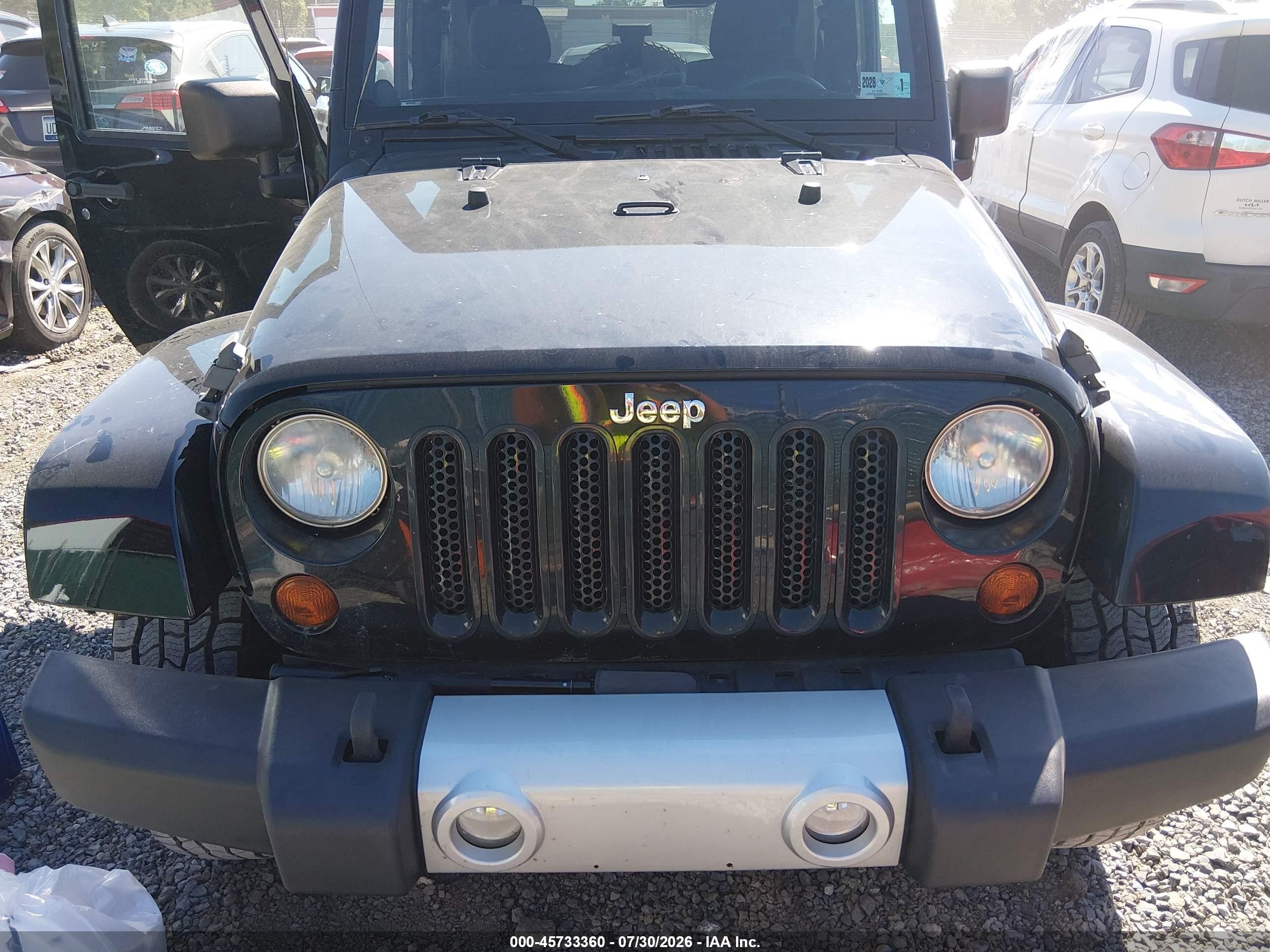 2012 Jeep Wrangler Sahara Black vin: 1C4AJWBG7CL125725