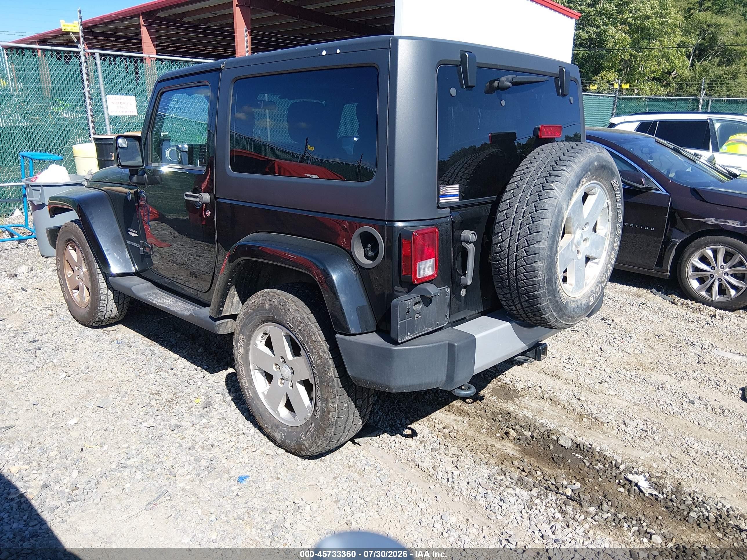 2012 Jeep Wrangler Sahara Black vin: 1C4AJWBG7CL125725