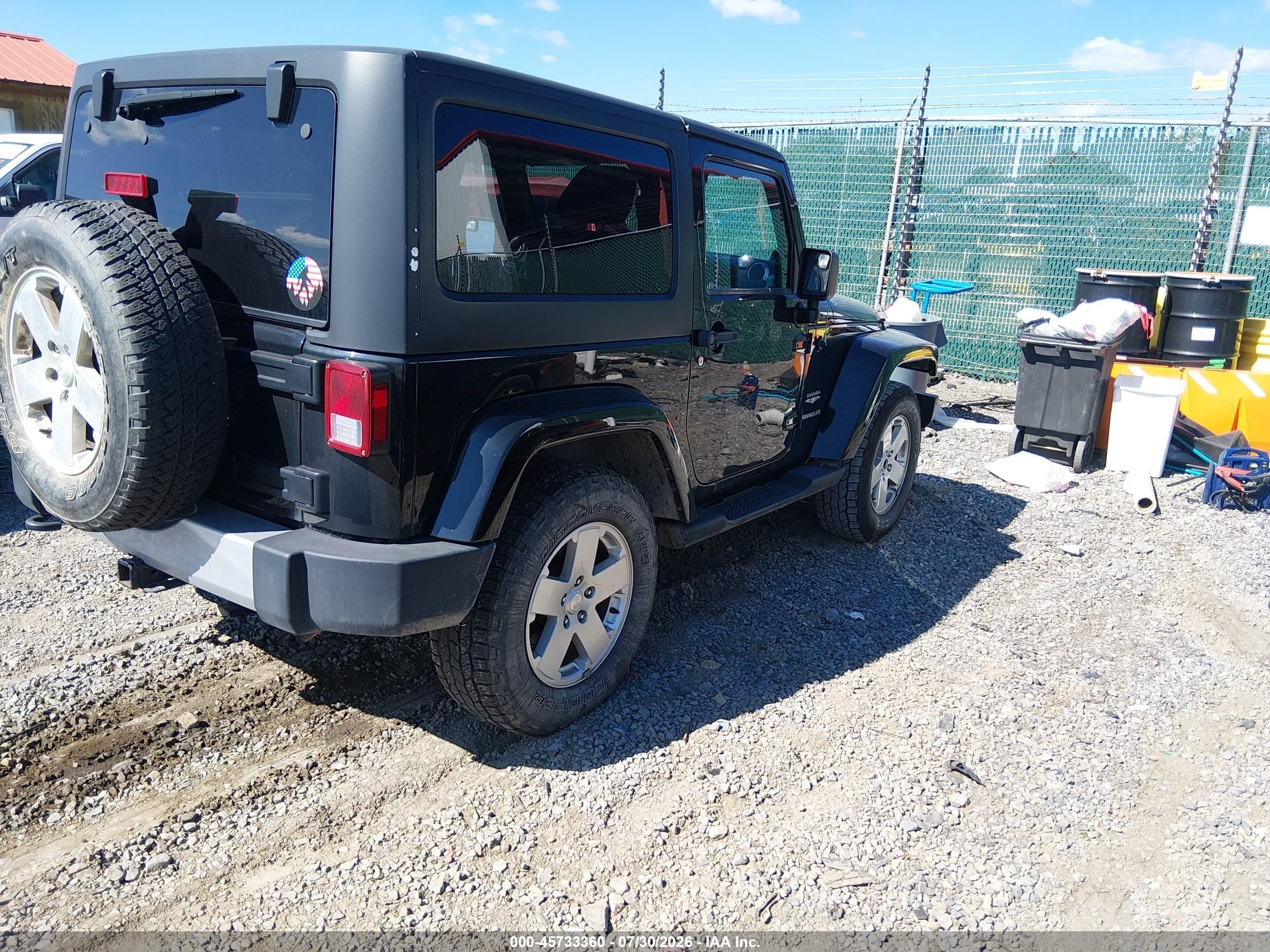 2012 Jeep Wrangler Sahara Black vin: 1C4AJWBG7CL125725