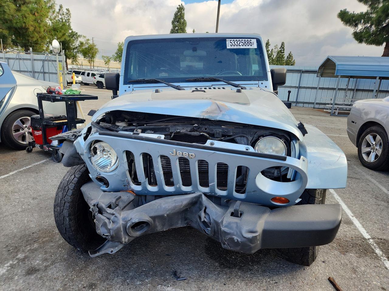2012 Jeep Wrangler Sahara Blue vin: 1C4AJWBG7CL148633