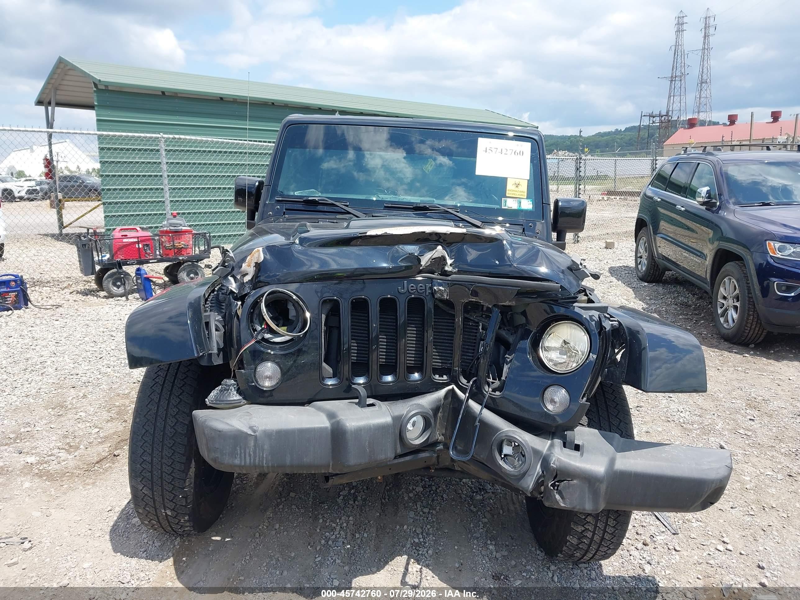 2015 Jeep Wrangler Altitude Black vin: 1C4AJWBG7FL715458