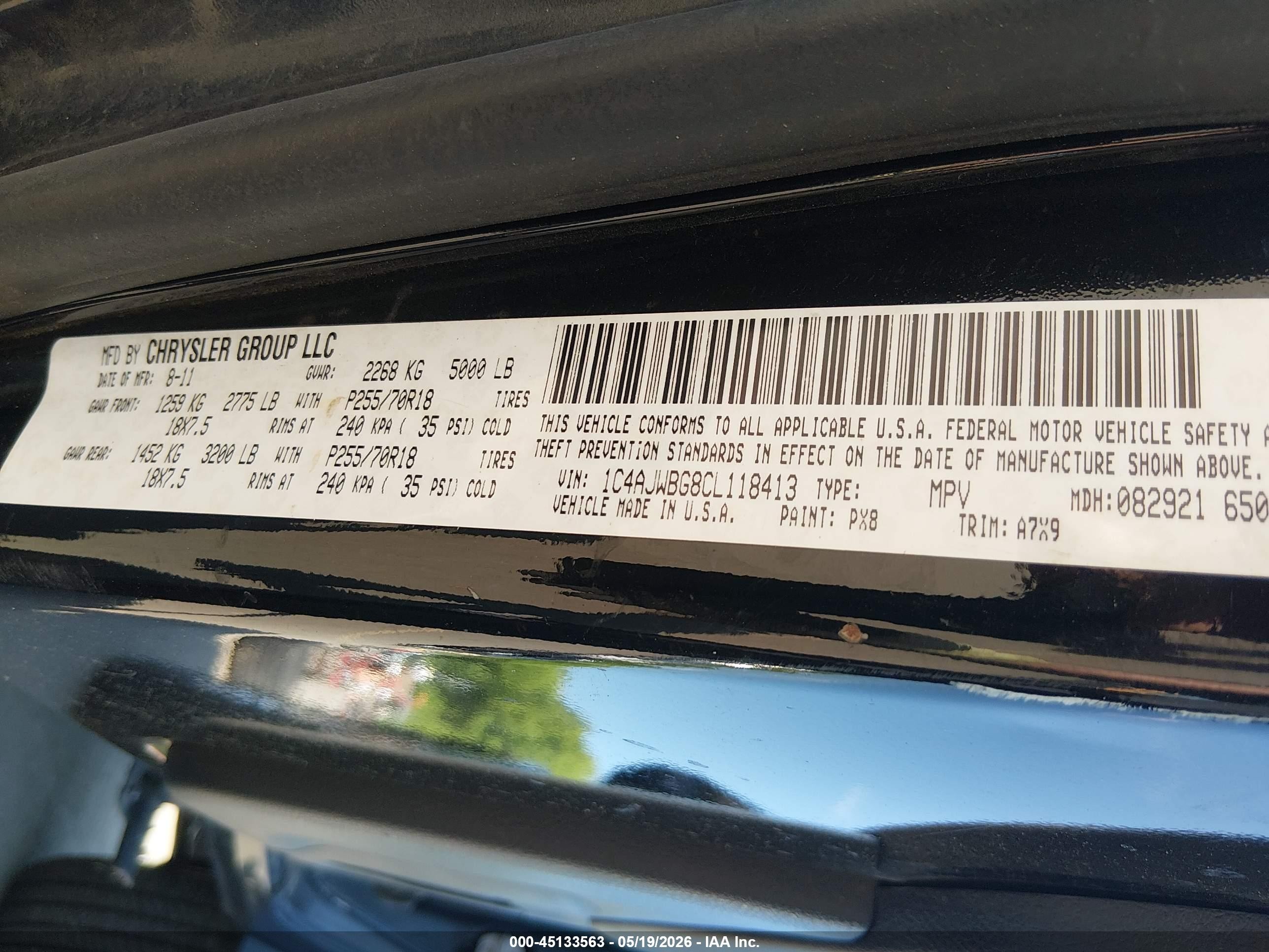2012 Jeep Wrangler Sahara Black vin: 1C4AJWBG8CL118413