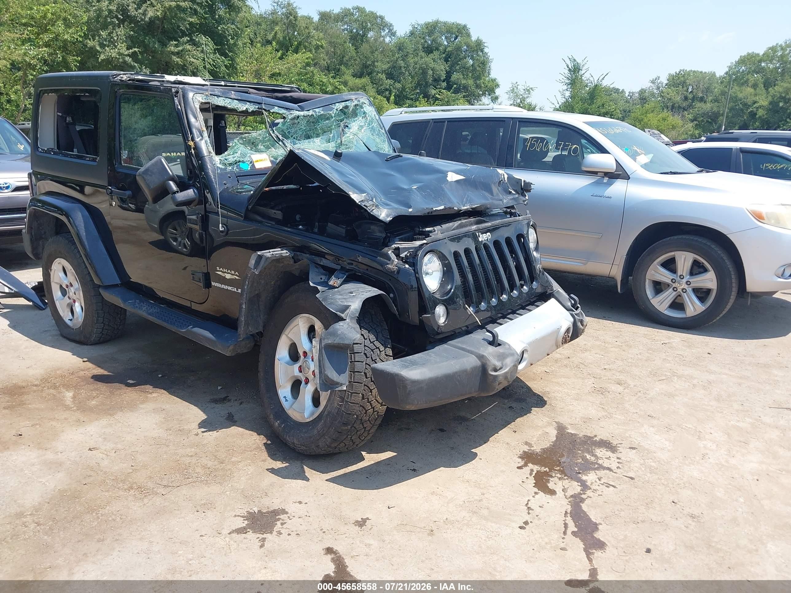 2015 Jeep Wrangler Sahara Black vin: 1C4AJWBG8FL735962