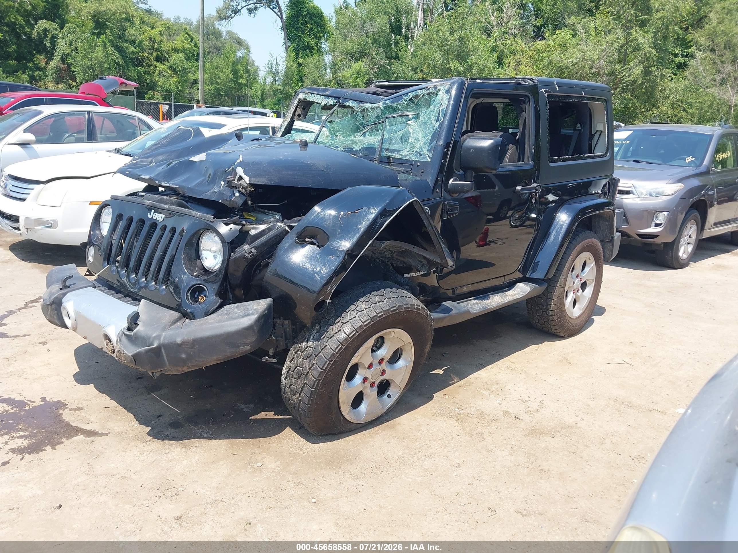 2015 Jeep Wrangler Sahara Черный vin: 1C4AJWBG8FL735962