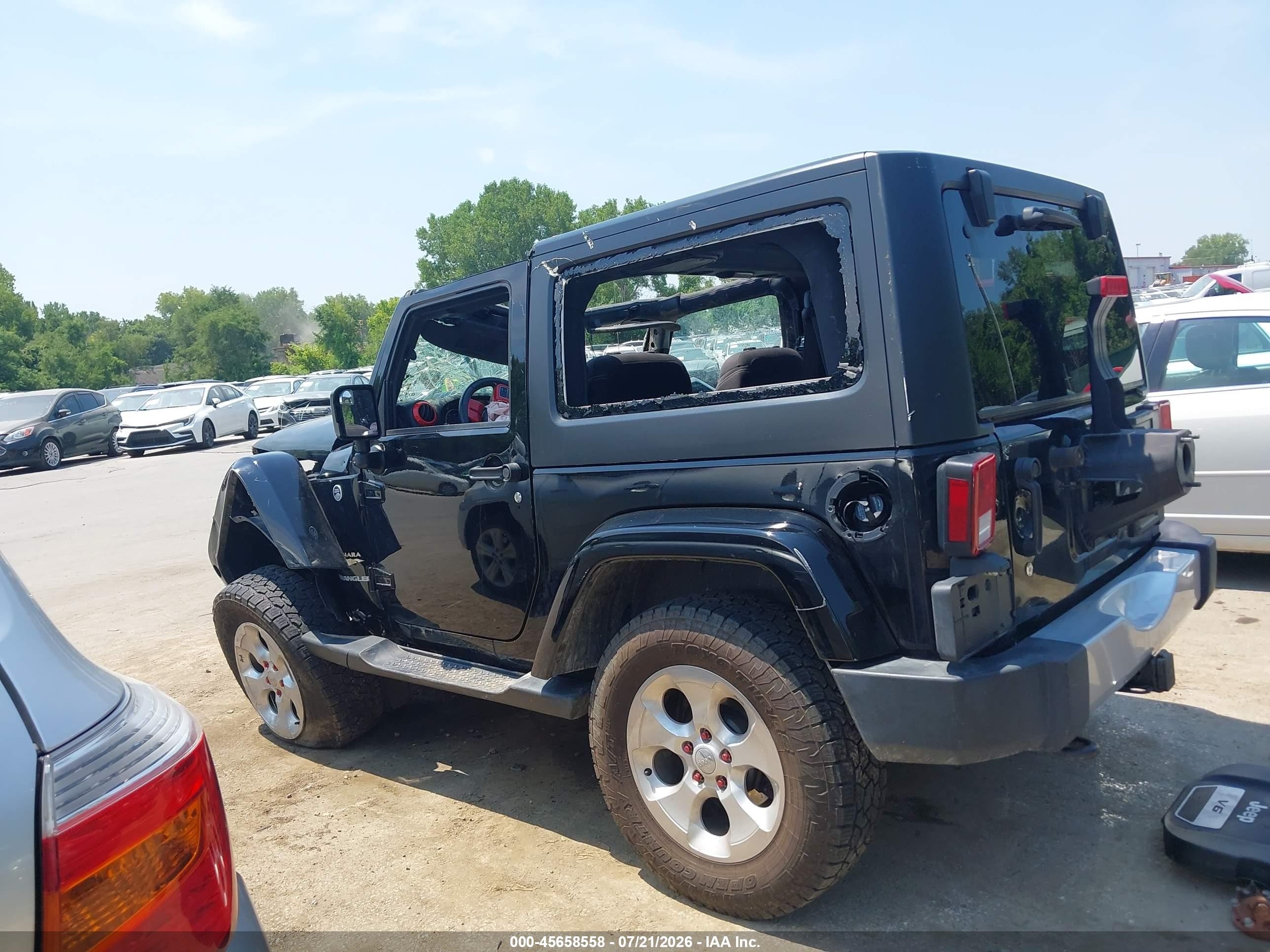 2015 Jeep Wrangler Sahara Черный vin: 1C4AJWBG8FL735962