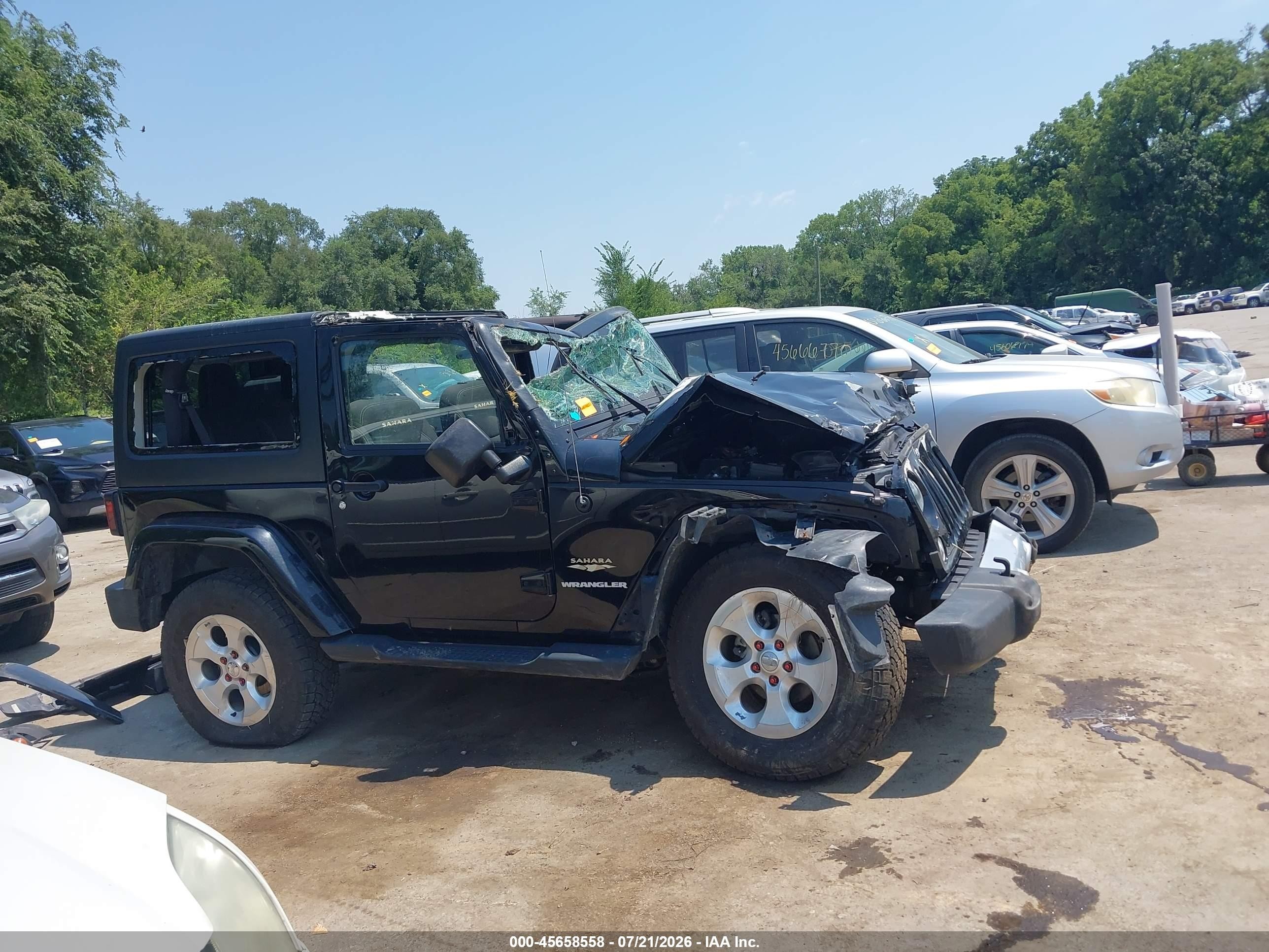 2015 Jeep Wrangler Sahara Черный vin: 1C4AJWBG8FL735962