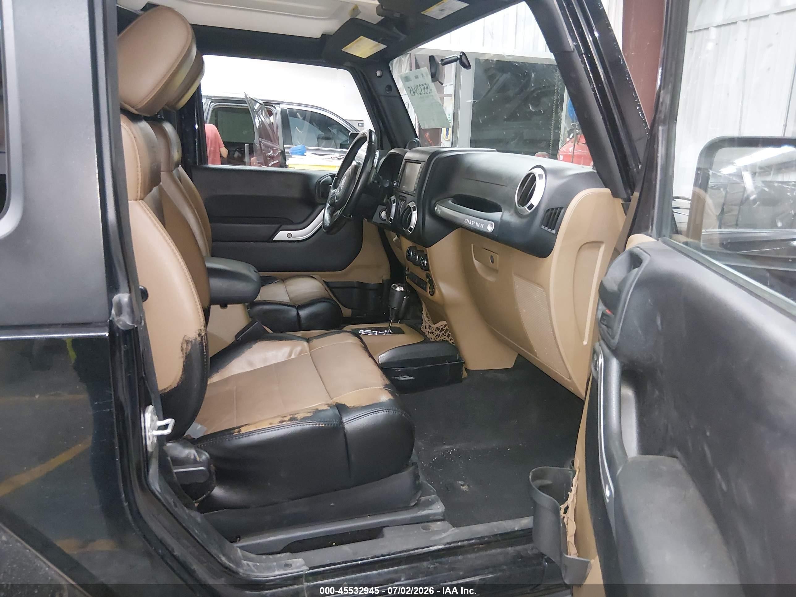 2012 Jeep Wrangler Sahara Black vin: 1C4AJWBG9CL149198