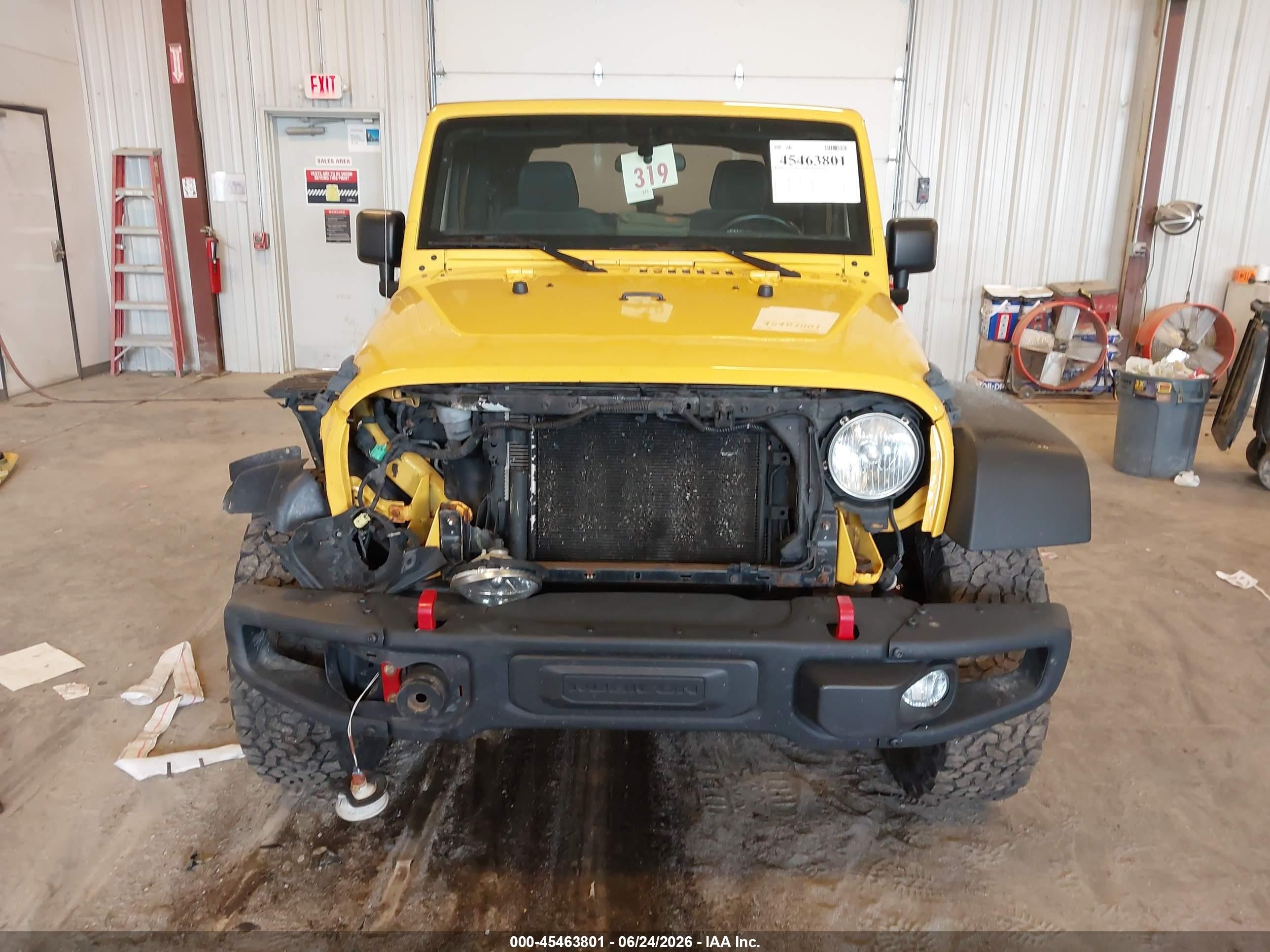 2015 Jeep Wrangler Rubicon Yellow vin: 1C4BJWCG0FL606746