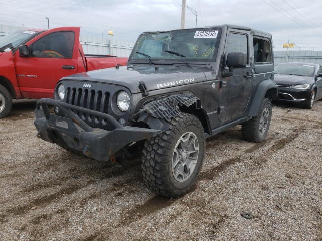 2014 Jeep Wrangler Rubicon Gray vin: 1C4BJWCG1EL297013