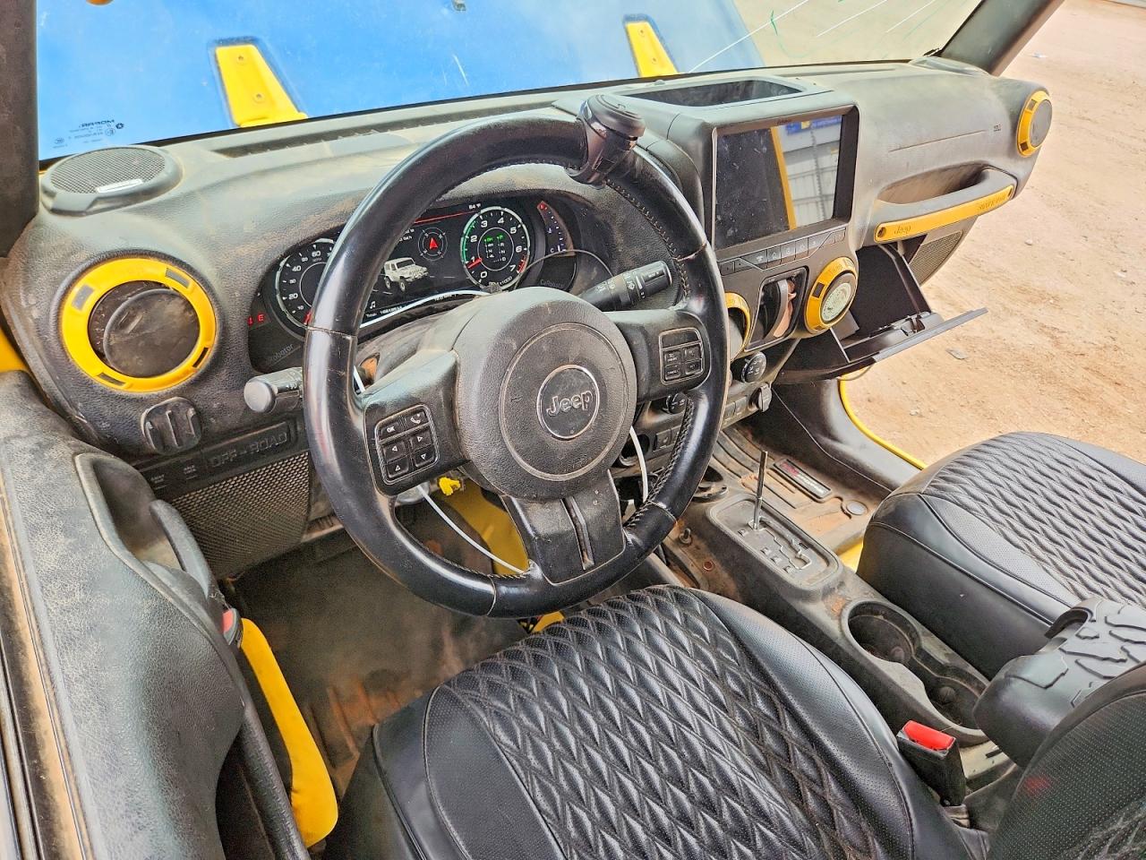 2015 Jeep Wrangler Rubicon Yellow vin: 1C4BJWCG1FL540868