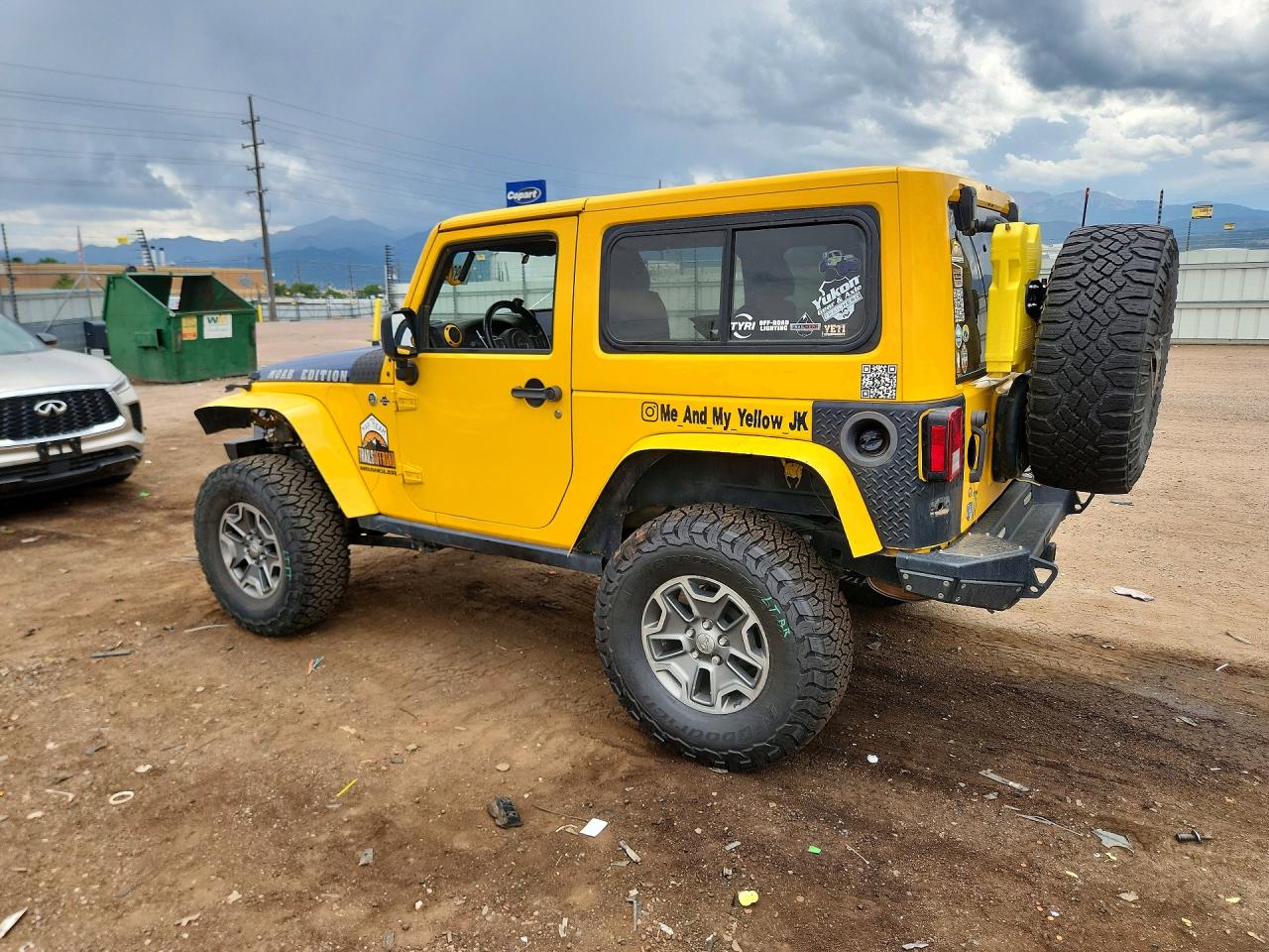 2015 Jeep Wrangler Rubicon Yellow vin: 1C4BJWCG1FL540868