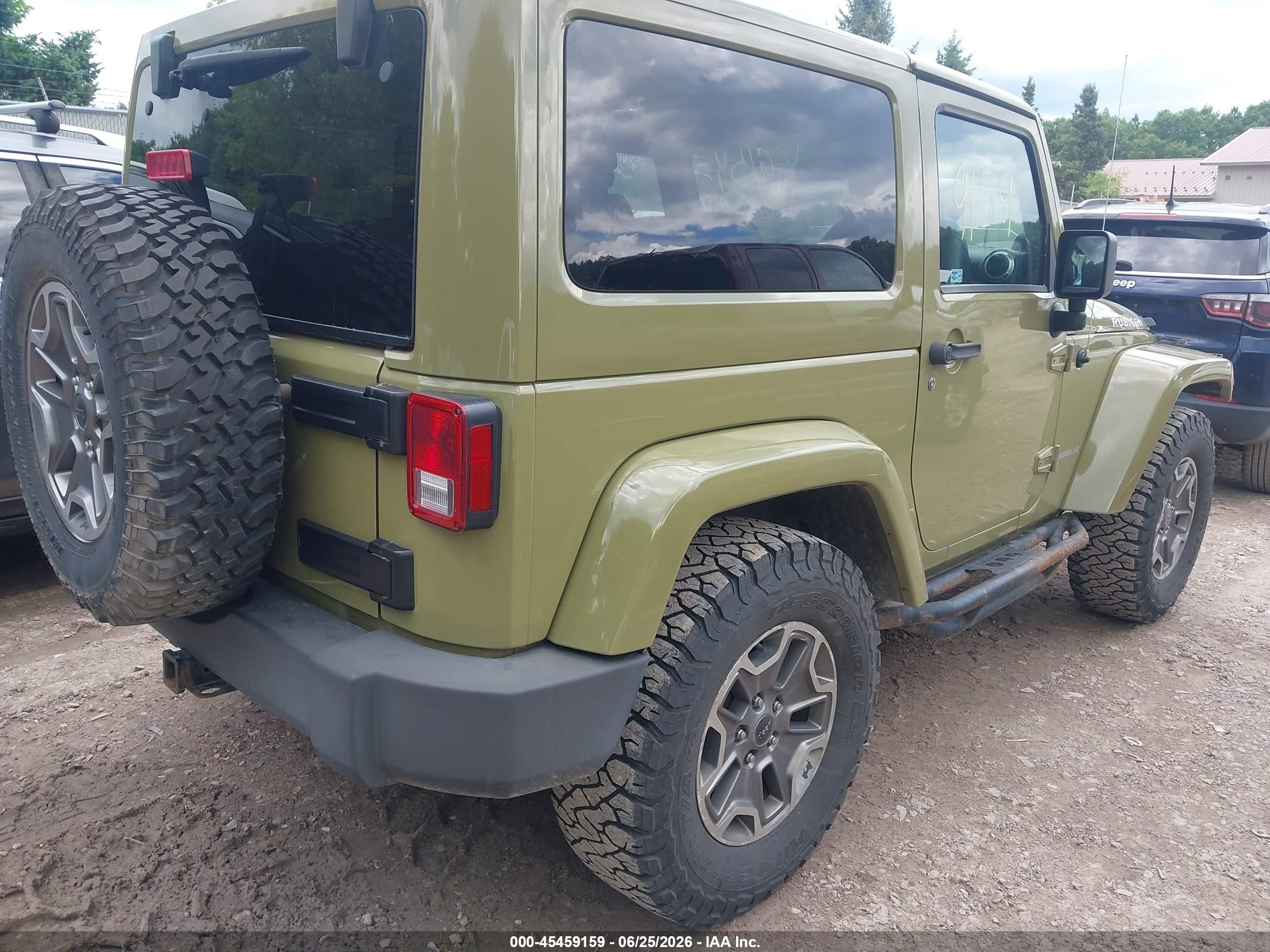 2013 Jeep Wrangler Rubicon Green vin: 1C4BJWCG2DL575707