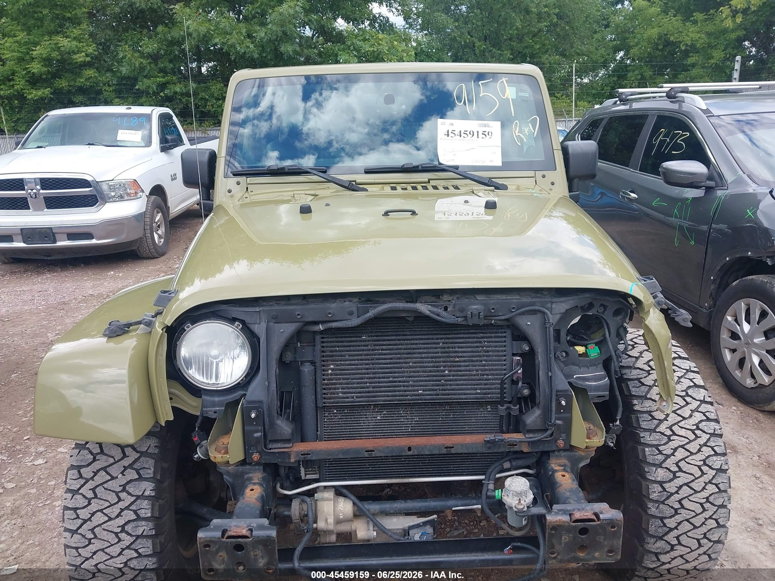 2013 Jeep Wrangler Rubicon Green vin: 1C4BJWCG2DL575707