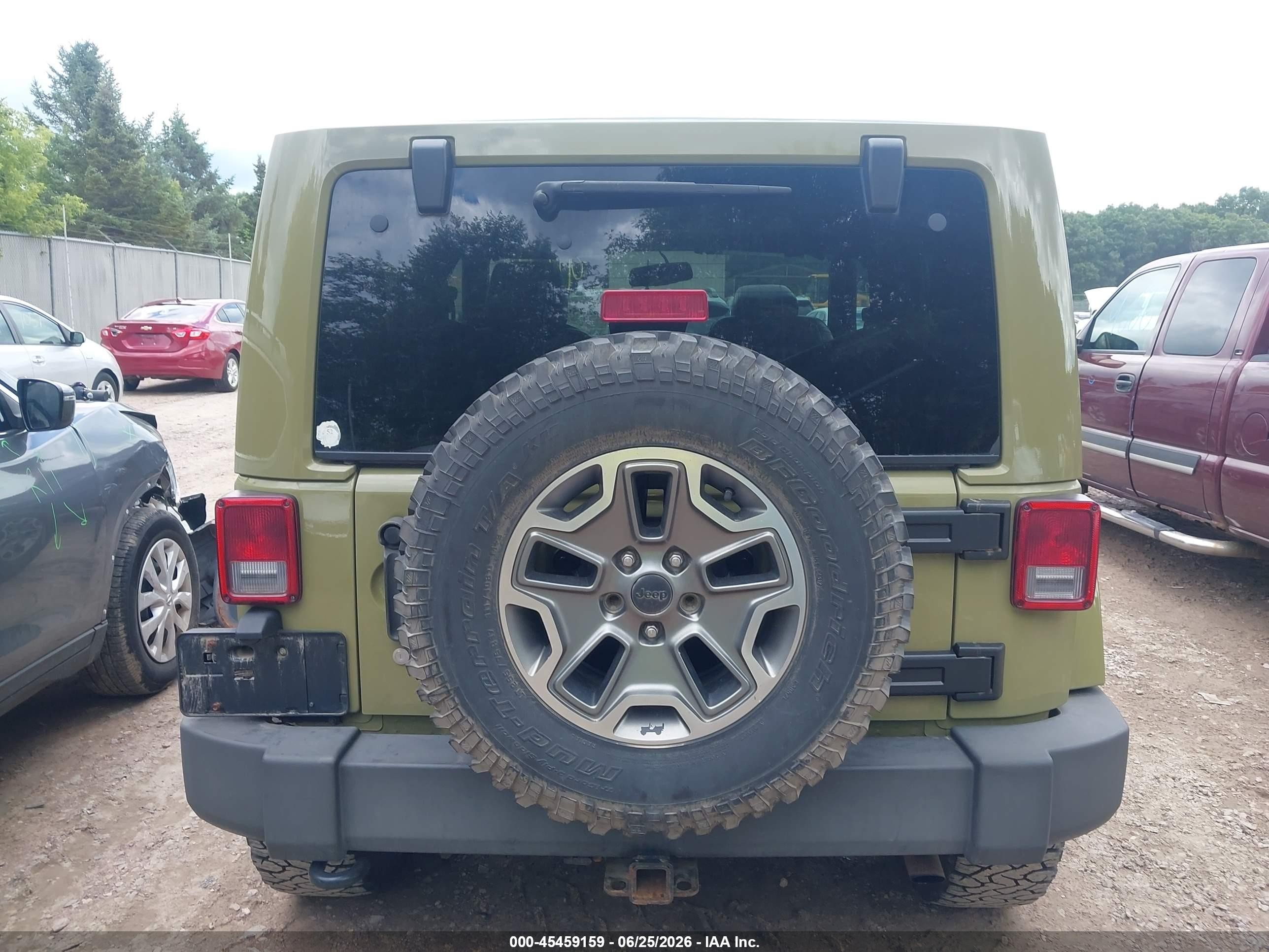 2013 Jeep Wrangler Rubicon Green vin: 1C4BJWCG2DL575707