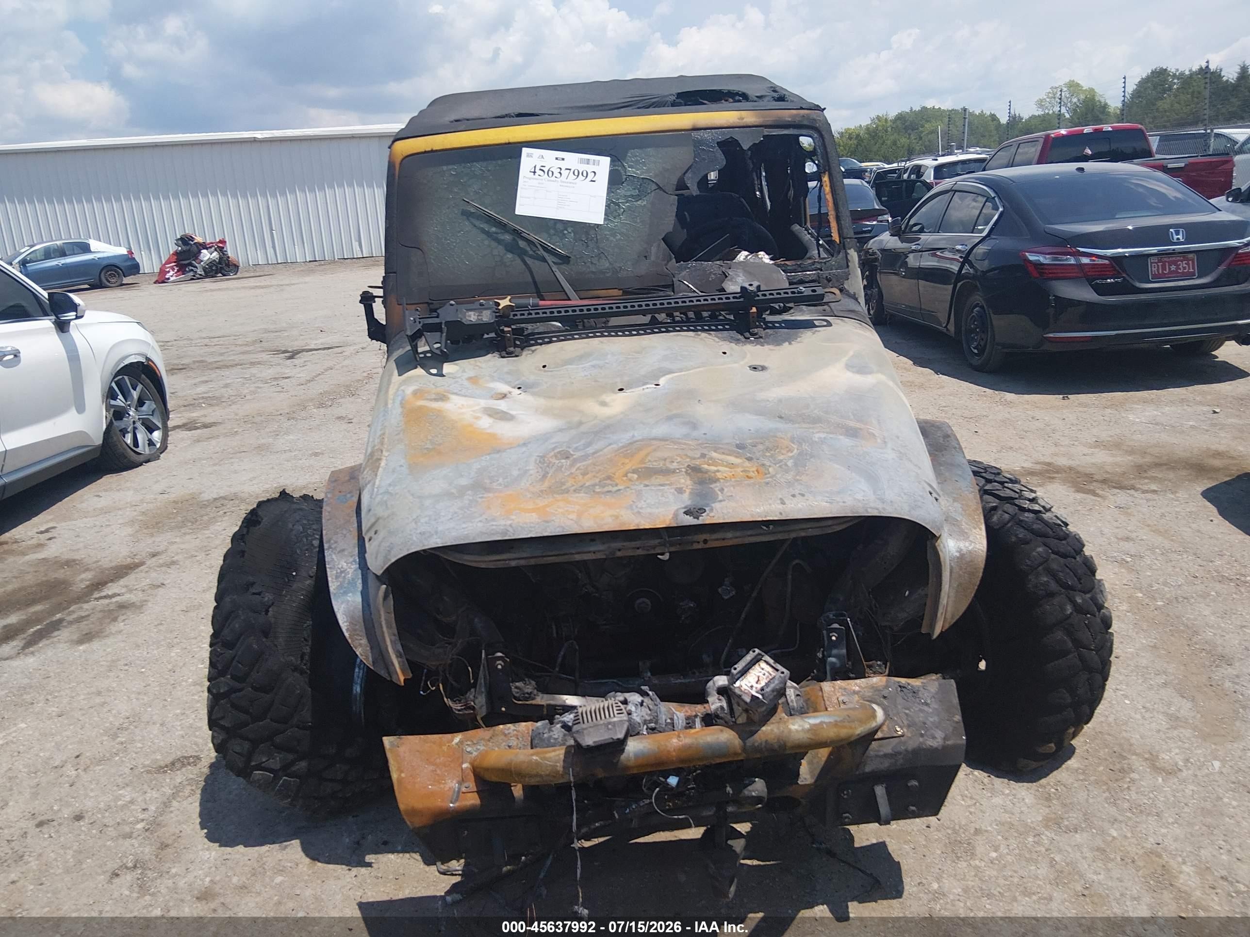 2015 Jeep Wrangler Rubicon Yellow vin: 1C4BJWCG6FL666322