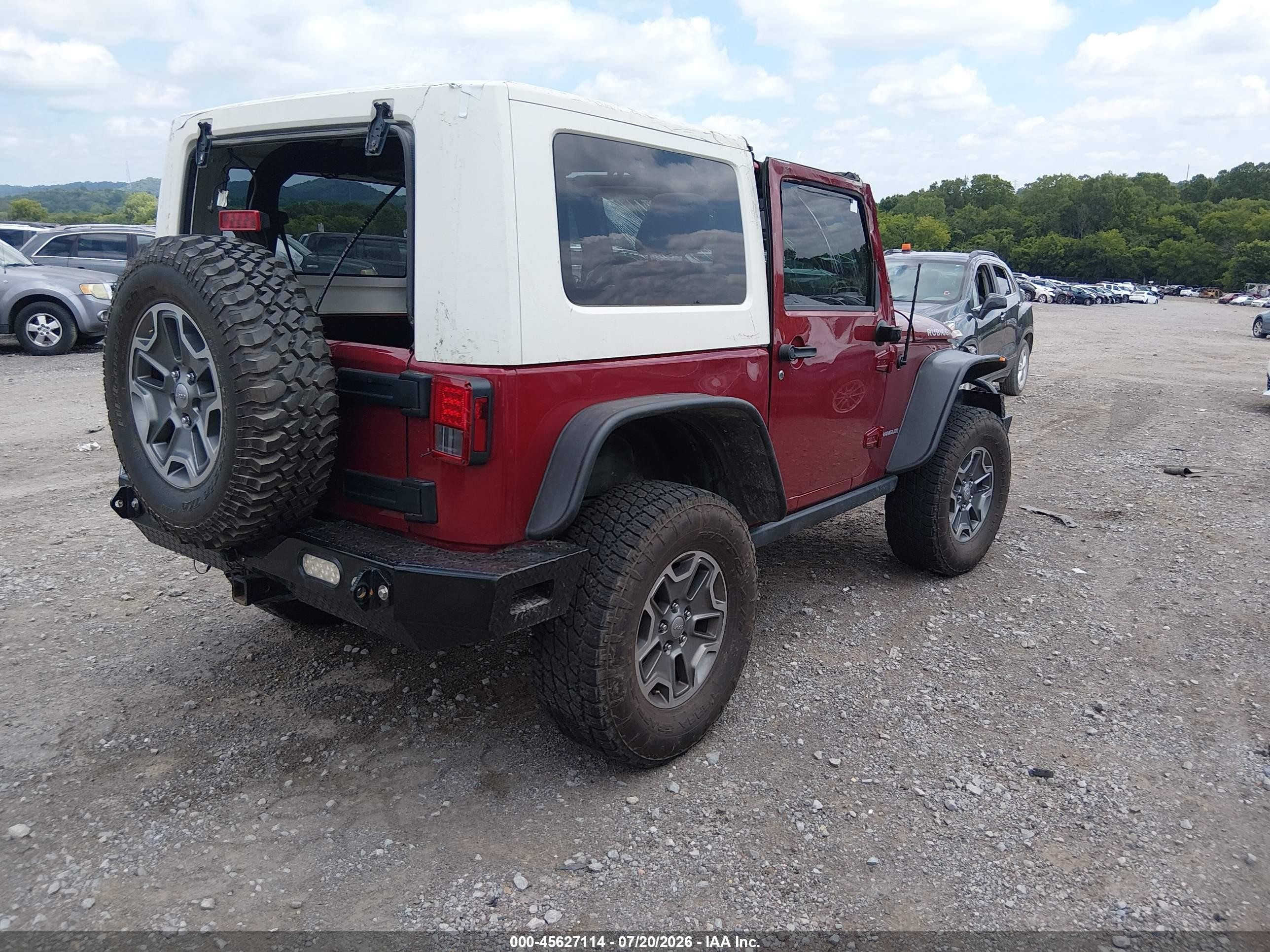 2013 Jeep Wrangler Rubicon Red vin: 1C4BJWCG9DL508392