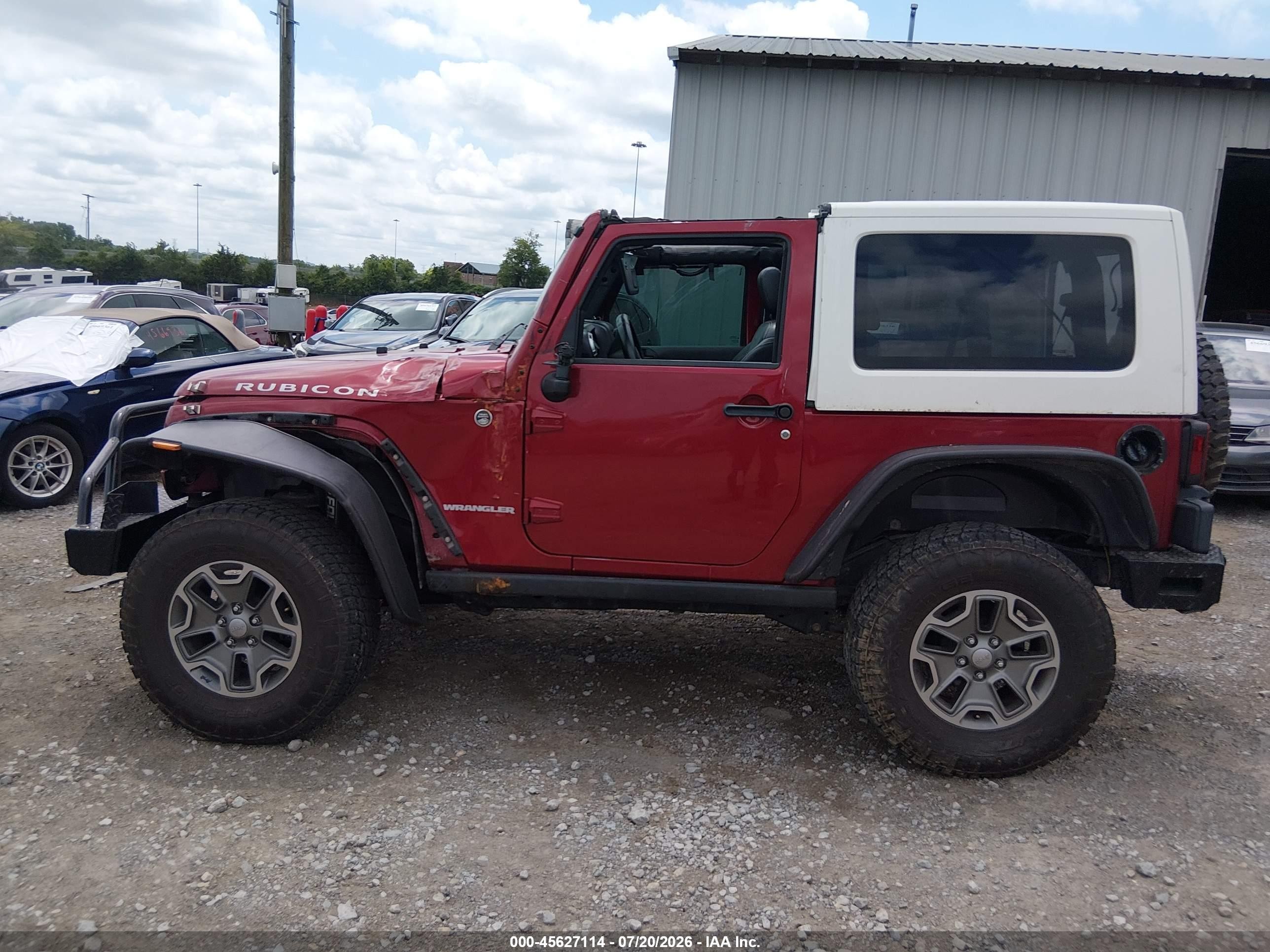 2013 Jeep Wrangler Rubicon Red vin: 1C4BJWCG9DL508392