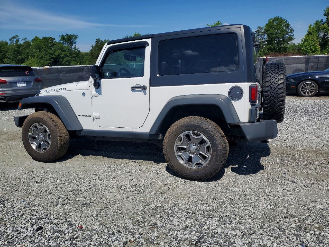 2013 Jeep Wrangler Rubicon White vin: 1C4BJWCGXDL569752