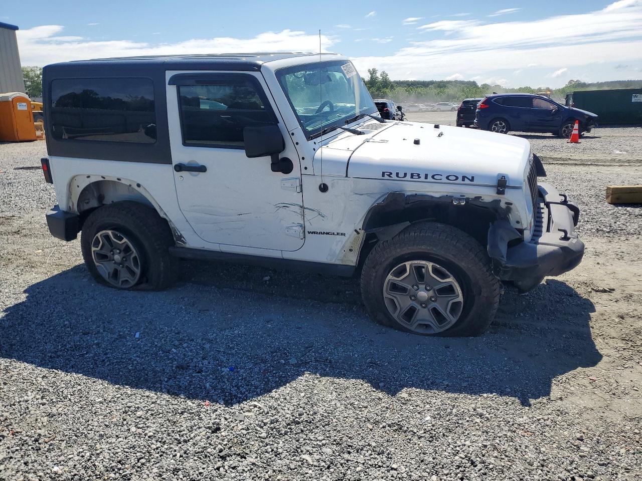 2013 Jeep Wrangler Rubicon White vin: 1C4BJWCGXDL569752