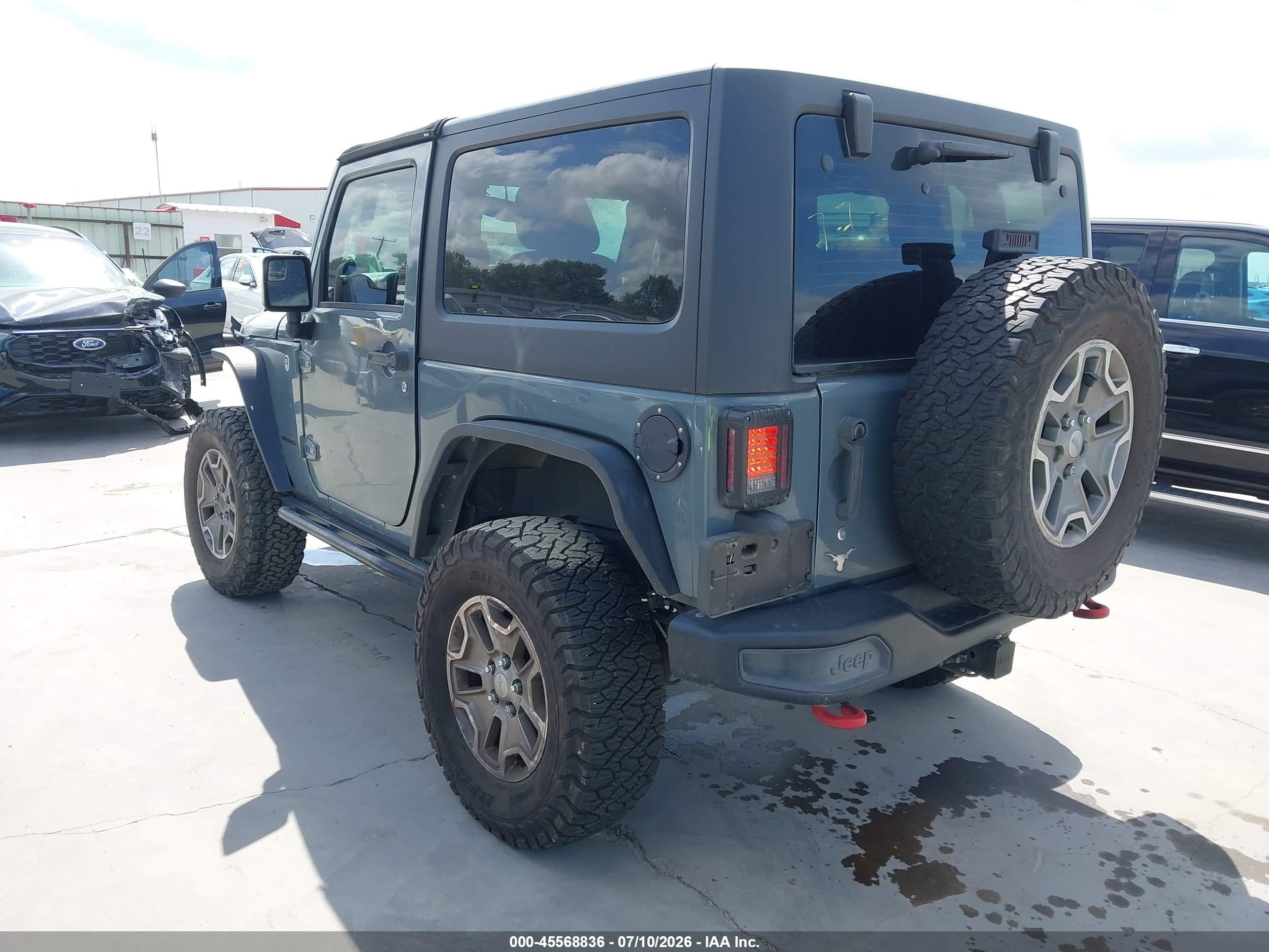 2014 Jeep Wrangler Rubicon Gray vin: 1C4BJWCGXEL181177
