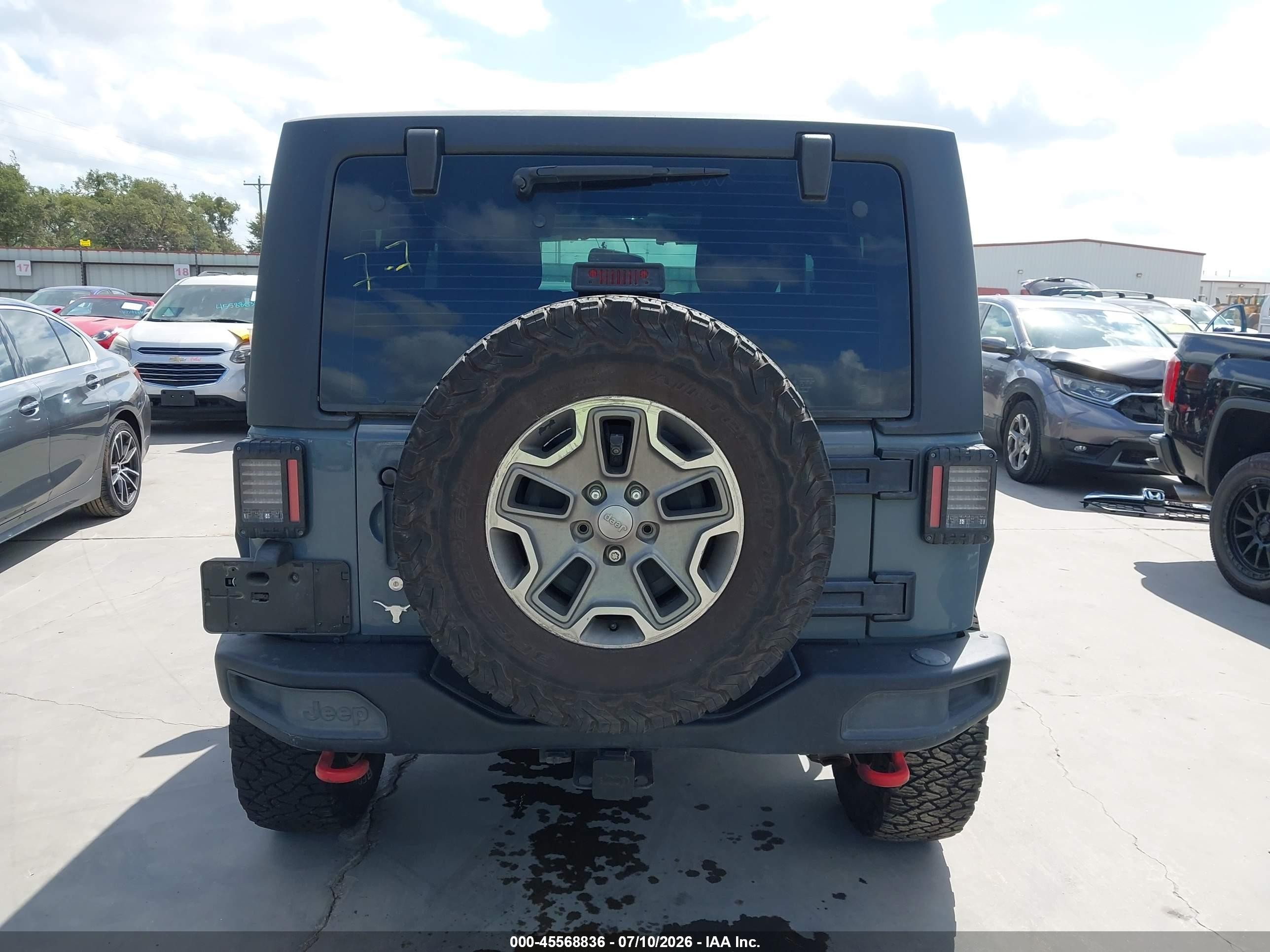 2014 Jeep Wrangler Rubicon Gray vin: 1C4BJWCGXEL181177
