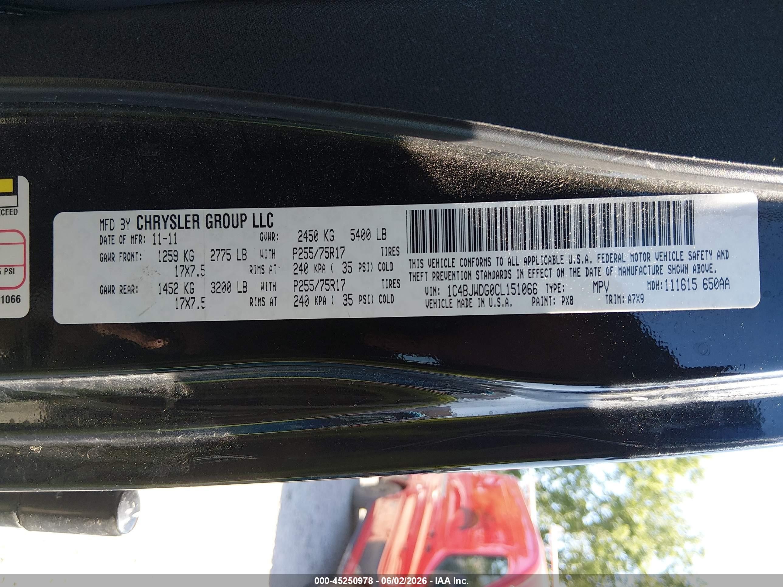 2012 Jeep Wrangler Unlimited Sport Black vin: 1C4BJWDG0CL151066