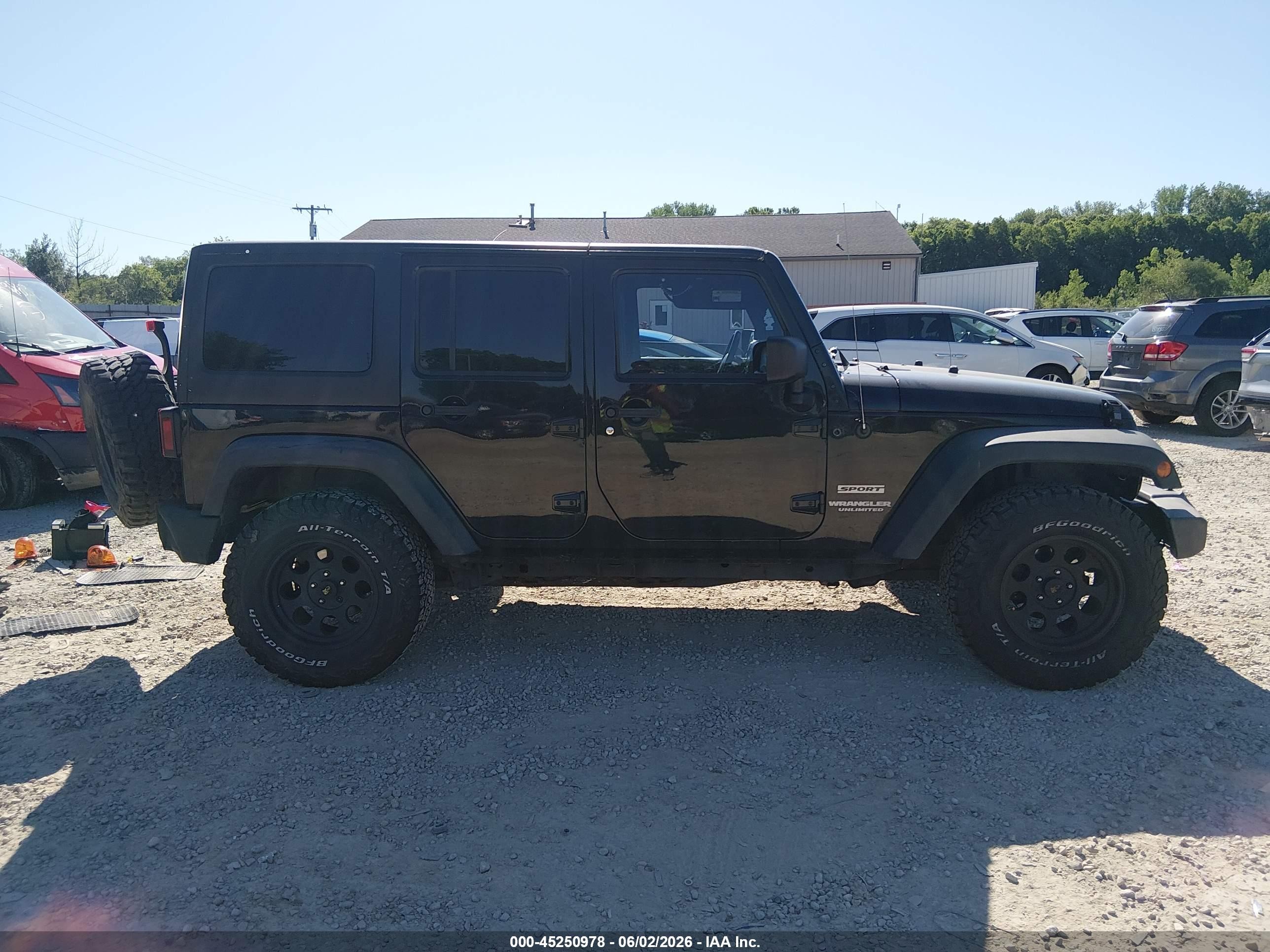 2012 Jeep Wrangler Unlimited Sport Black vin: 1C4BJWDG0CL151066