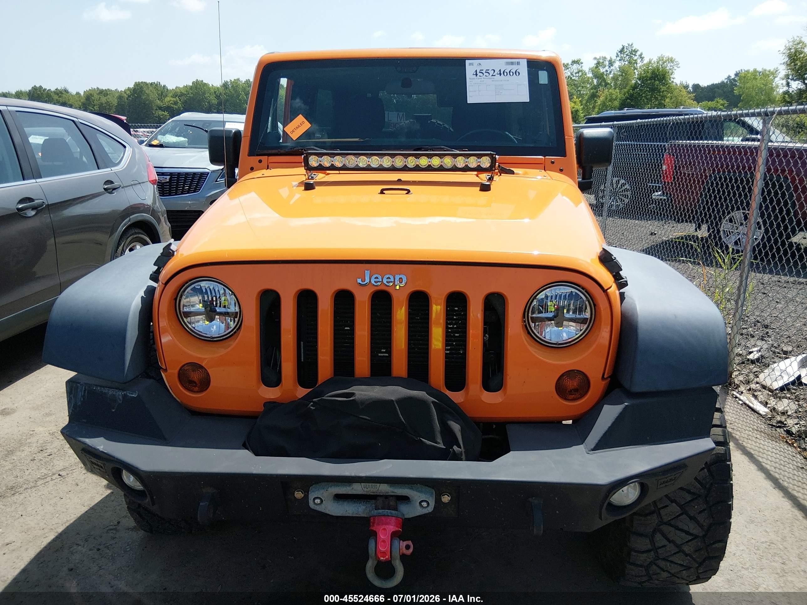 2012 Jeep Wrangler Unlimited Sport Orange vin: 1C4BJWDG0CL222136