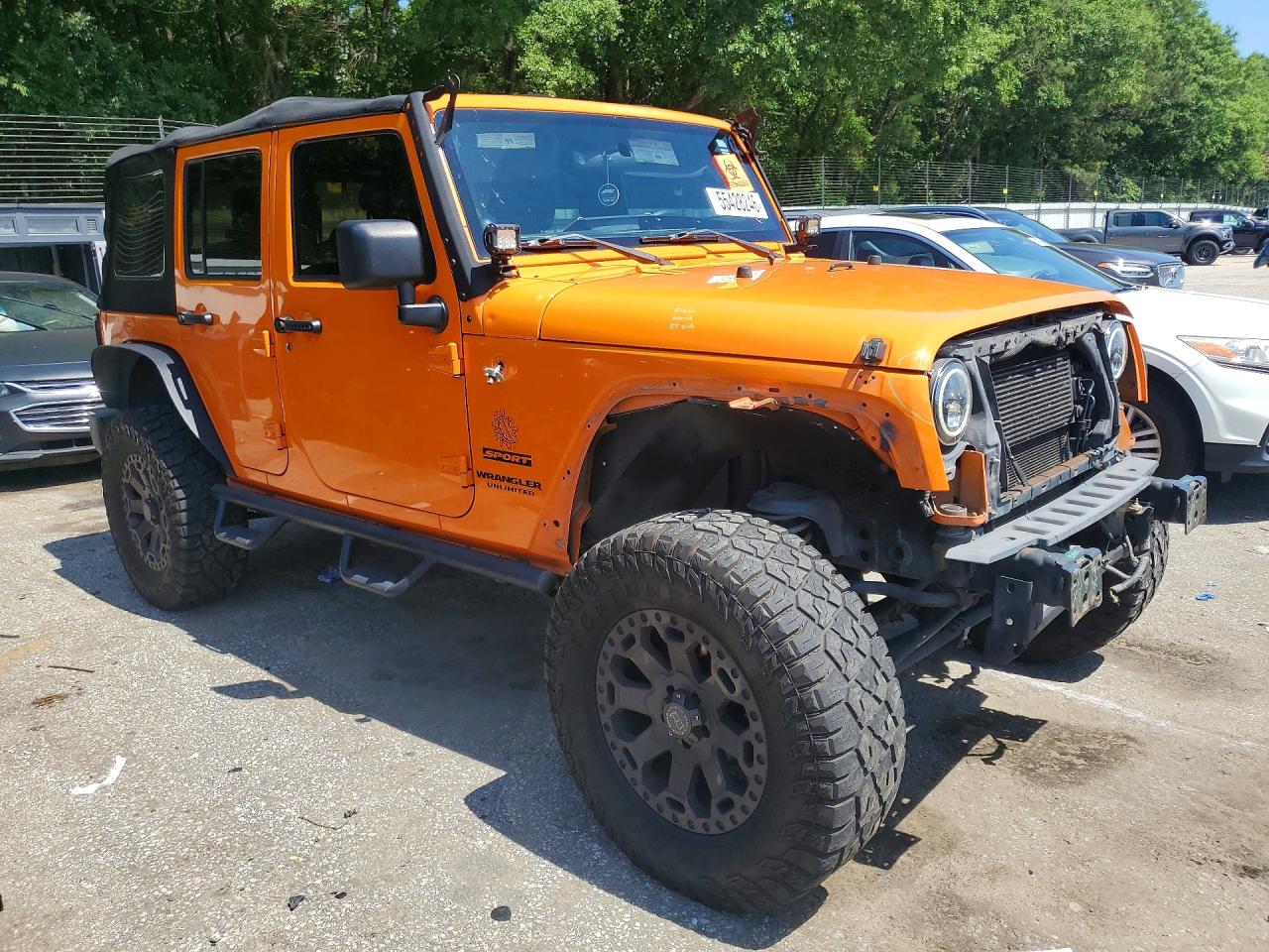 2012 Jeep Wrangler Unlimited Sport Orange vin: 1C4BJWDG0CL269148