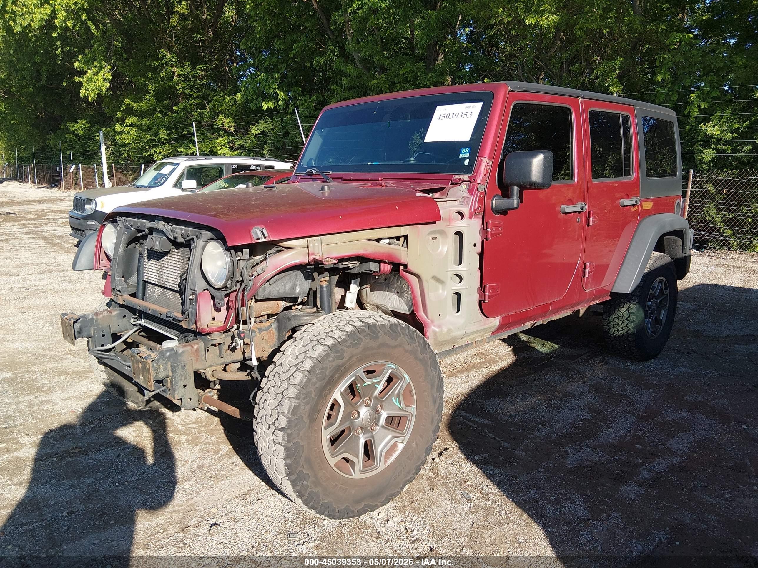 2013 Jeep Wrangler Unlimited Sport Red vin: 1C4BJWDG0DL508022