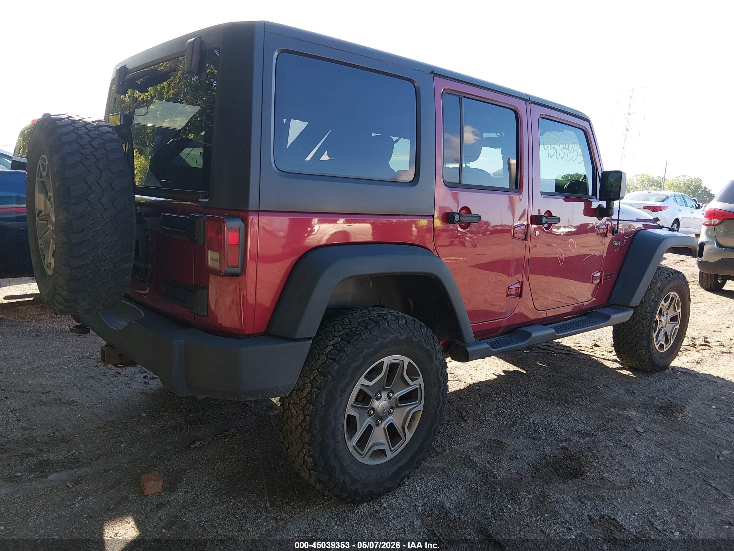 2013 Jeep Wrangler Unlimited Sport Red vin: 1C4BJWDG0DL508022