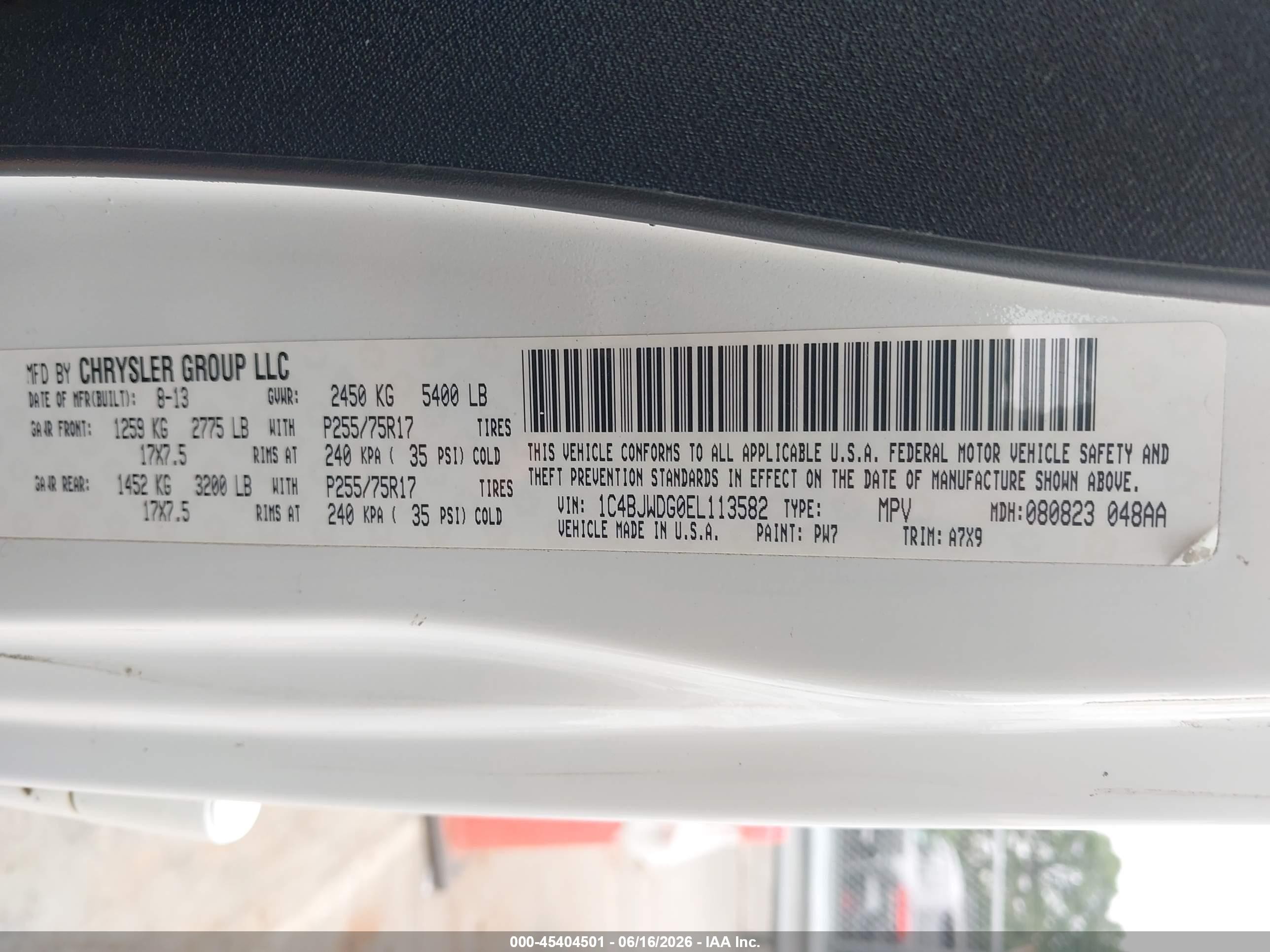 2014 Jeep Wrangler Unlimited Sport White vin: 1C4BJWDG0EL113582