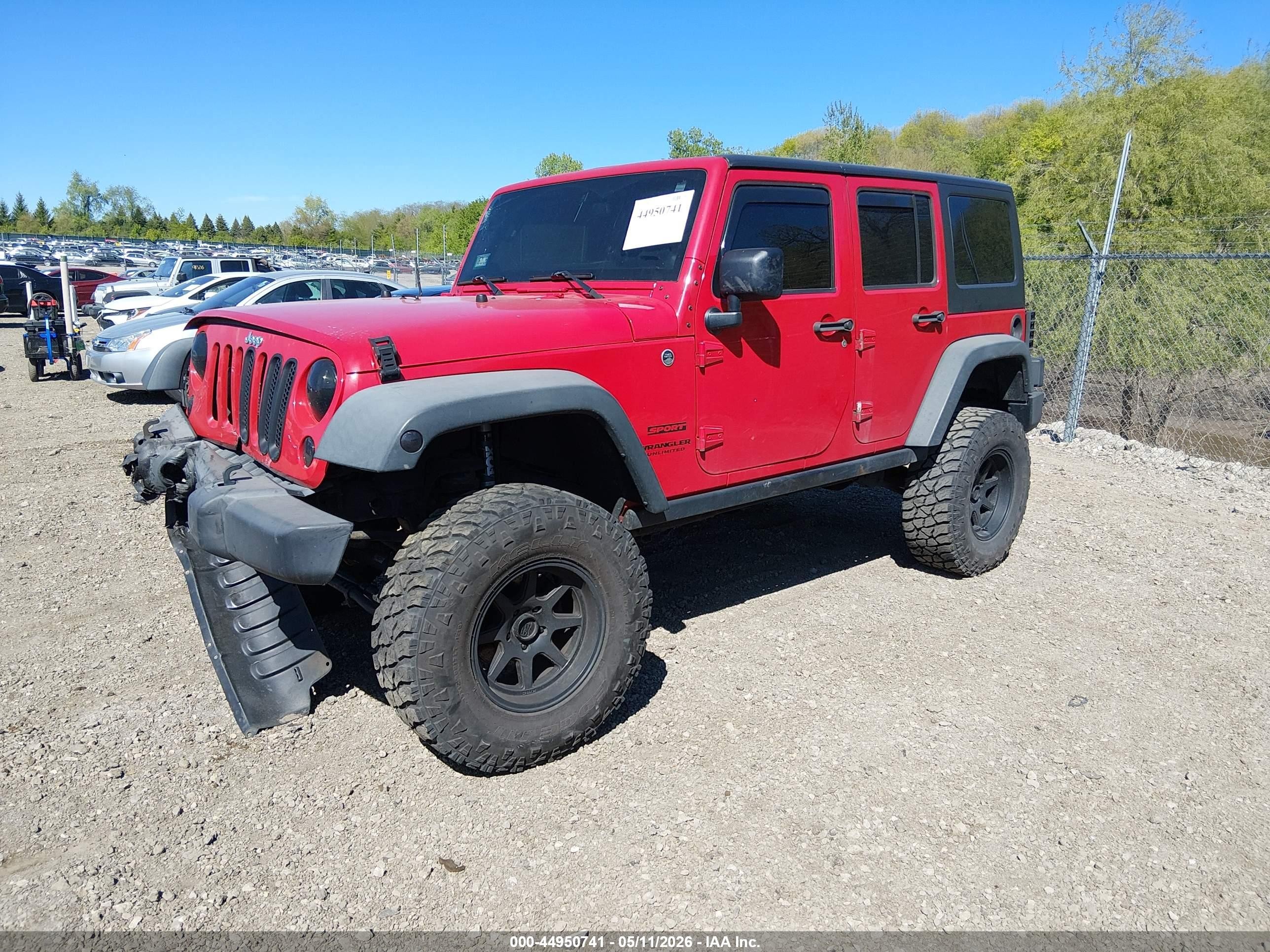 2014 Jeep Wrangler Unlimited Sport Red vin: 1C4BJWDG0EL261733