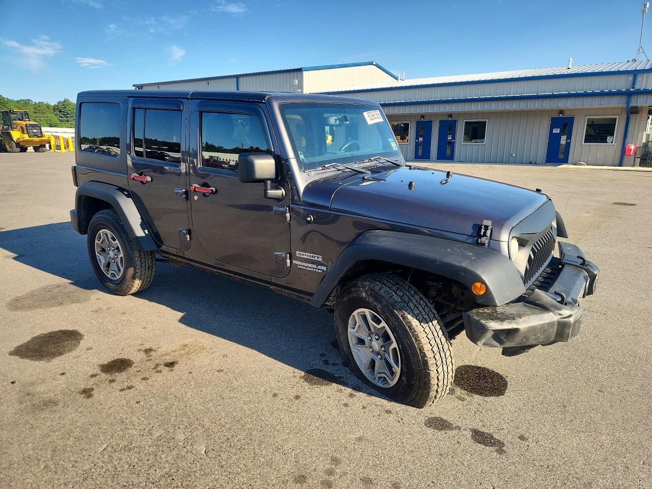 2014 Jeep Wrangler Unlimited Sport Gray vin: 1C4BJWDG0EL265166