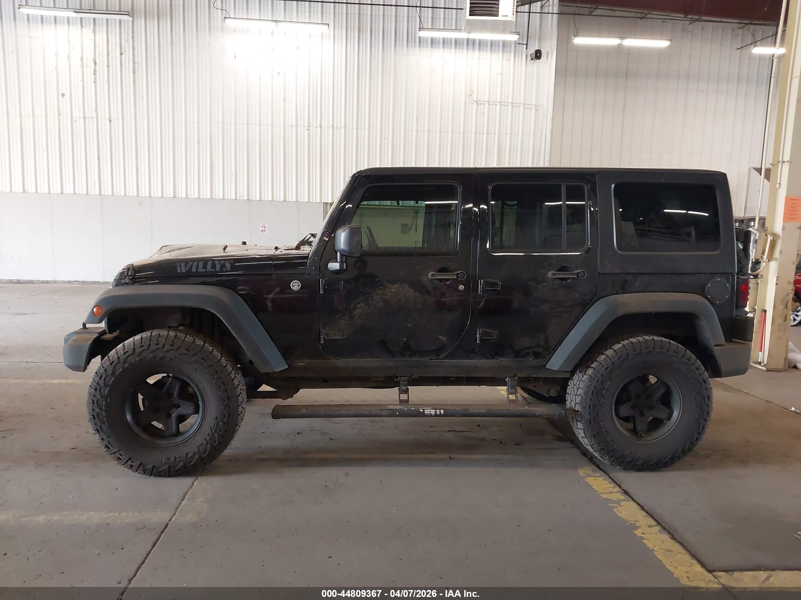 2014 Jeep Wrangler Unlimited Willys Wheeler Black vin: 1C4BJWDG0EL306542
