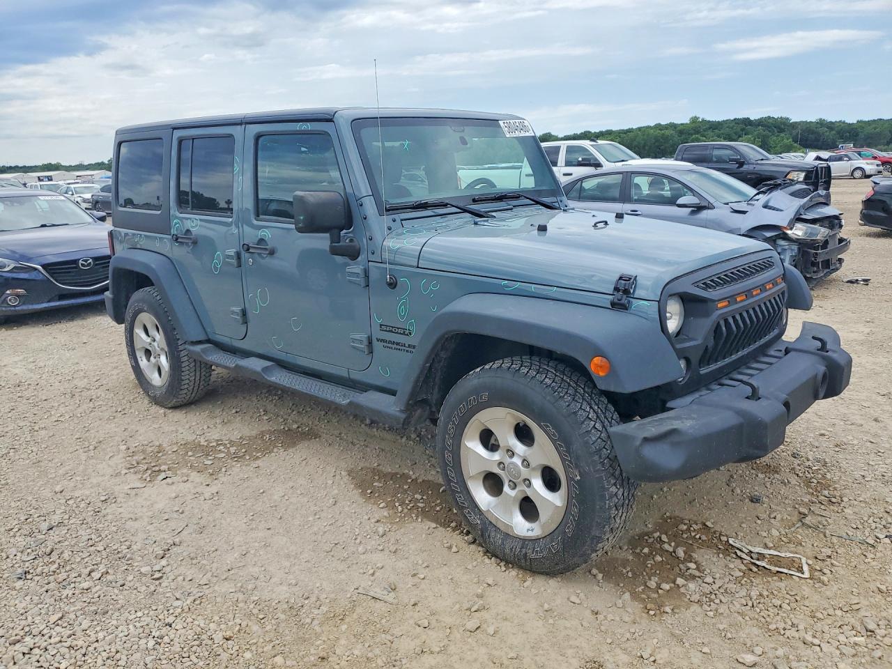2015 Jeep Wrangler Unlimited Sport Gray vin: 1C4BJWDG0FL519962