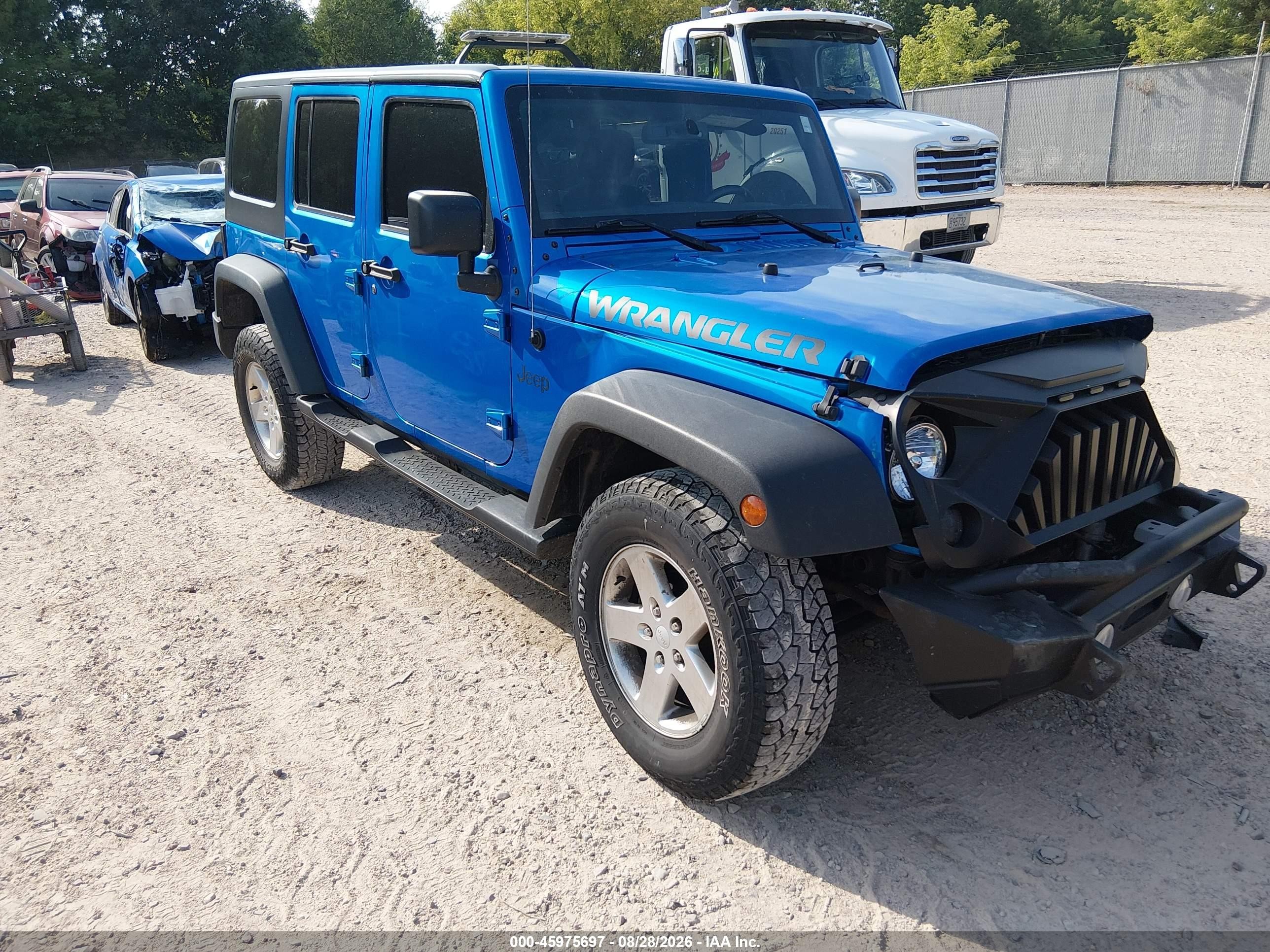 2015 Jeep Wrangler Unlimited Sport Синий vin: 1C4BJWDG0FL523218