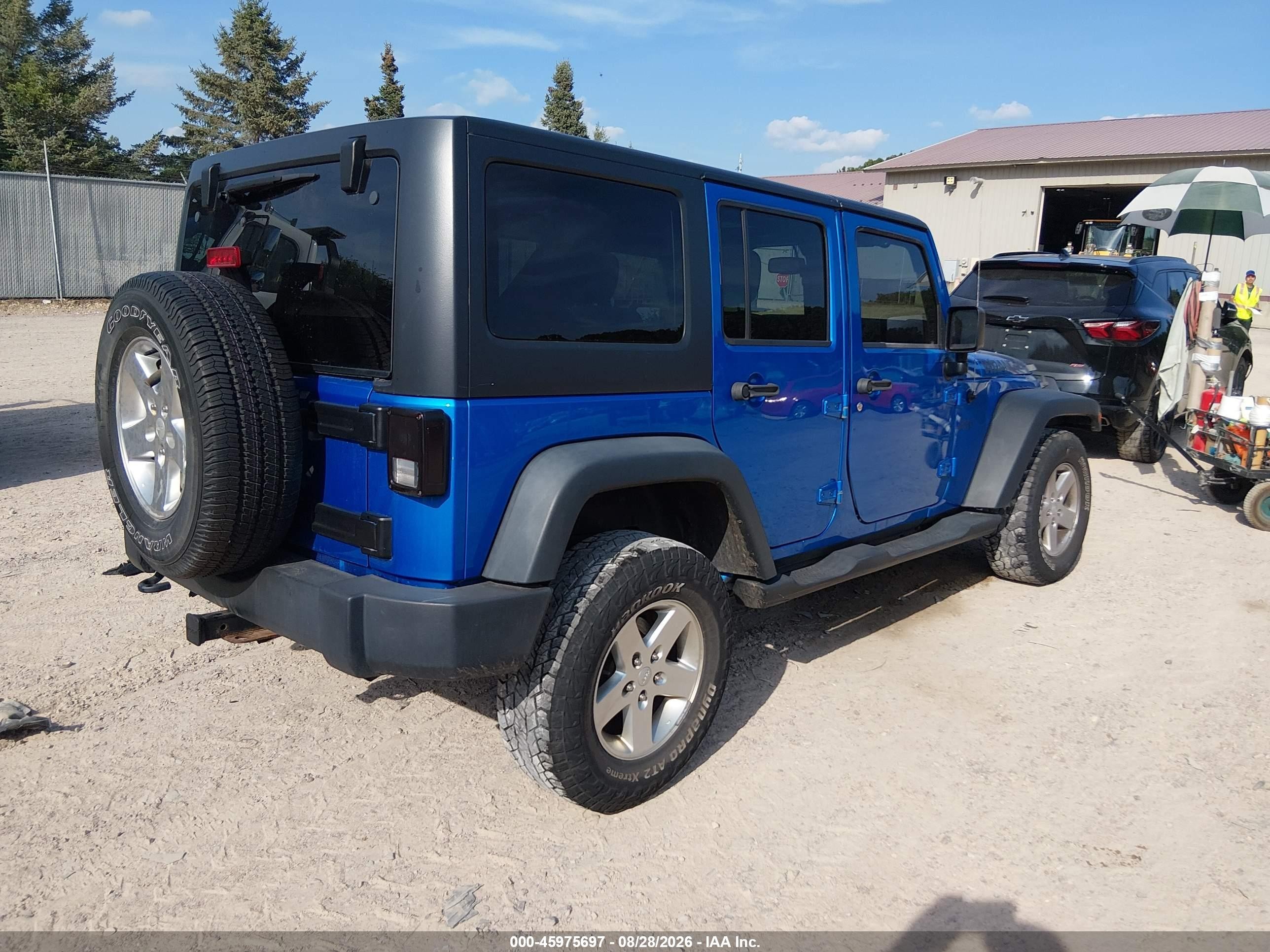 2015 Jeep Wrangler Unlimited Sport Синий vin: 1C4BJWDG0FL523218