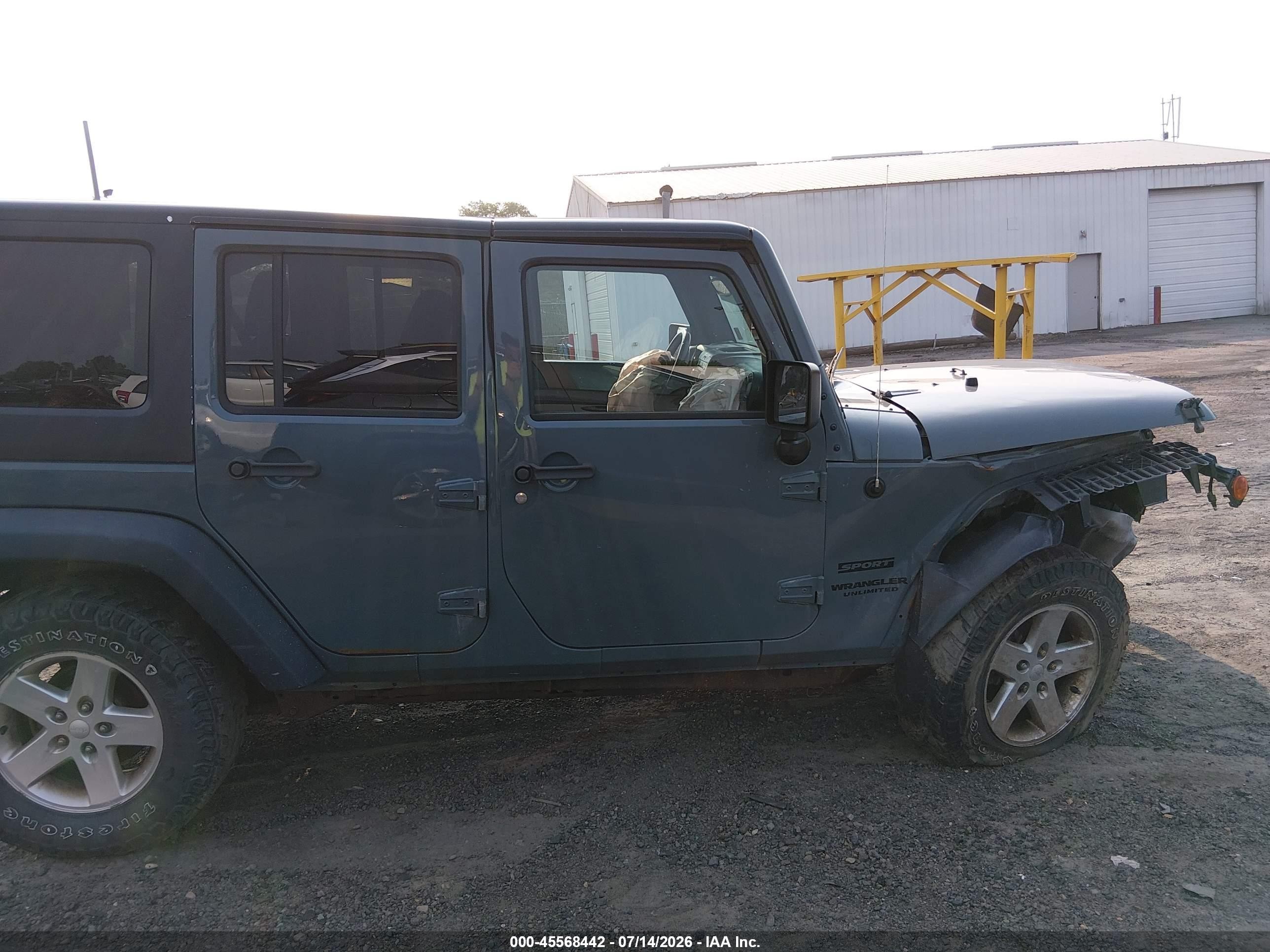 2015 Jeep Wrangler Unlimited Sport Серый vin: 1C4BJWDG0FL536468