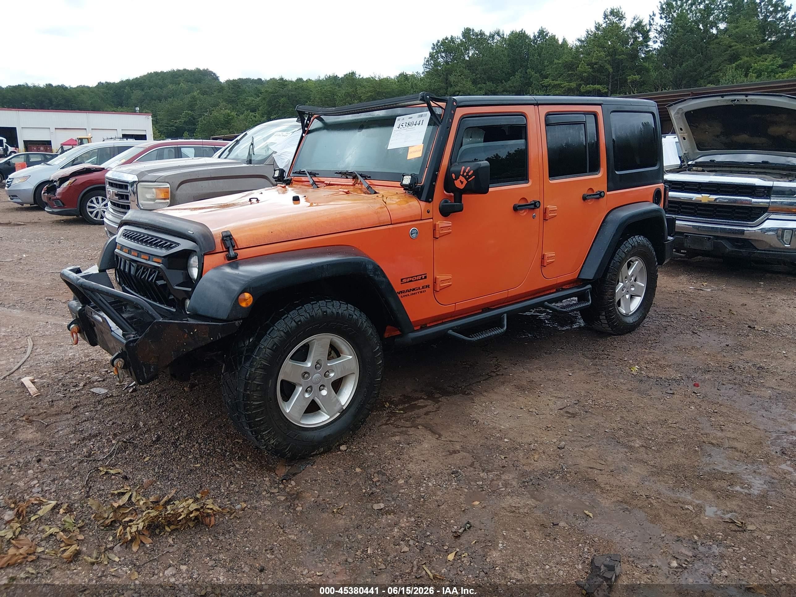 2015 Jeep Wrangler Unlimited Sport Orange vin: 1C4BJWDG0FL588652
