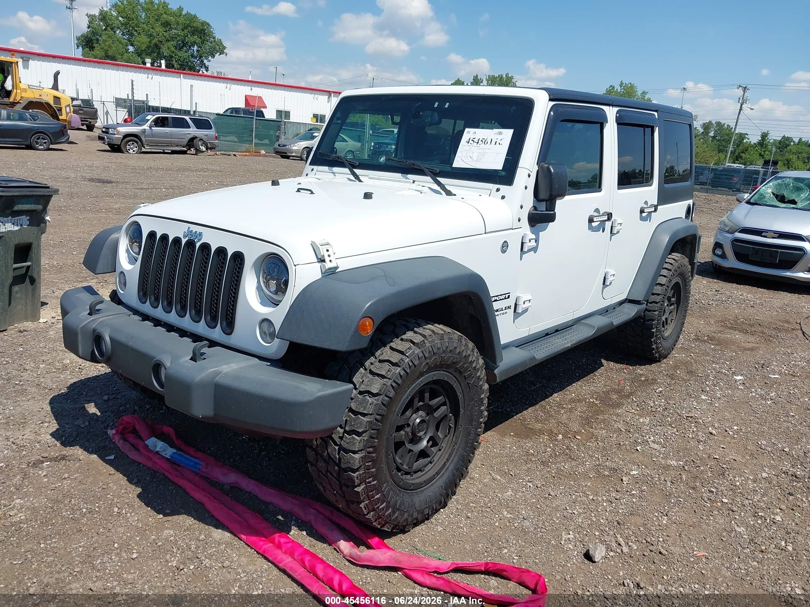 2015 Jeep Wrangler Unlimited Sport White vin: 1C4BJWDG0FL635811
